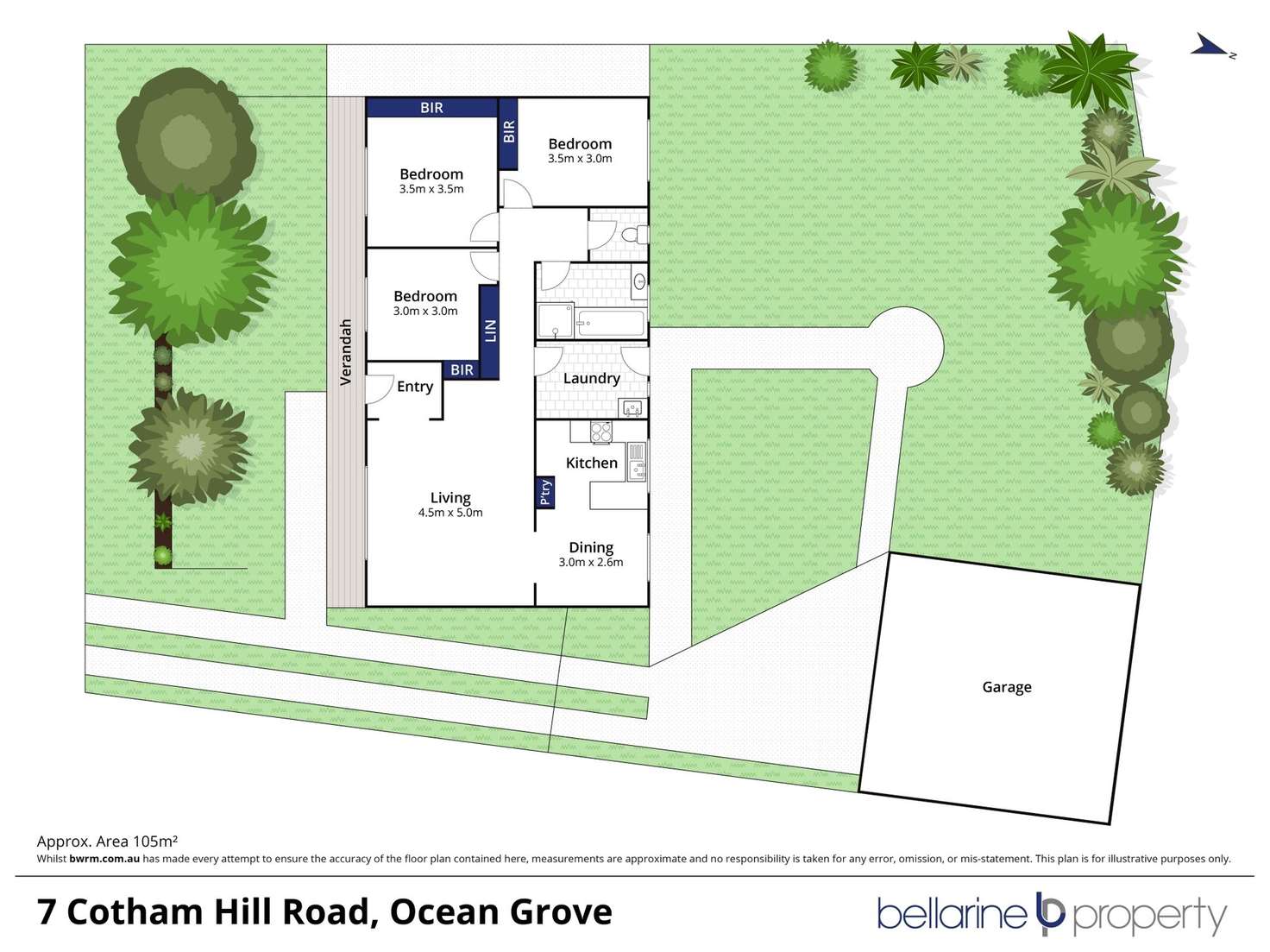 Floorplan of Homely house listing, 7 Cotham Hill Road, Ocean Grove VIC 3226