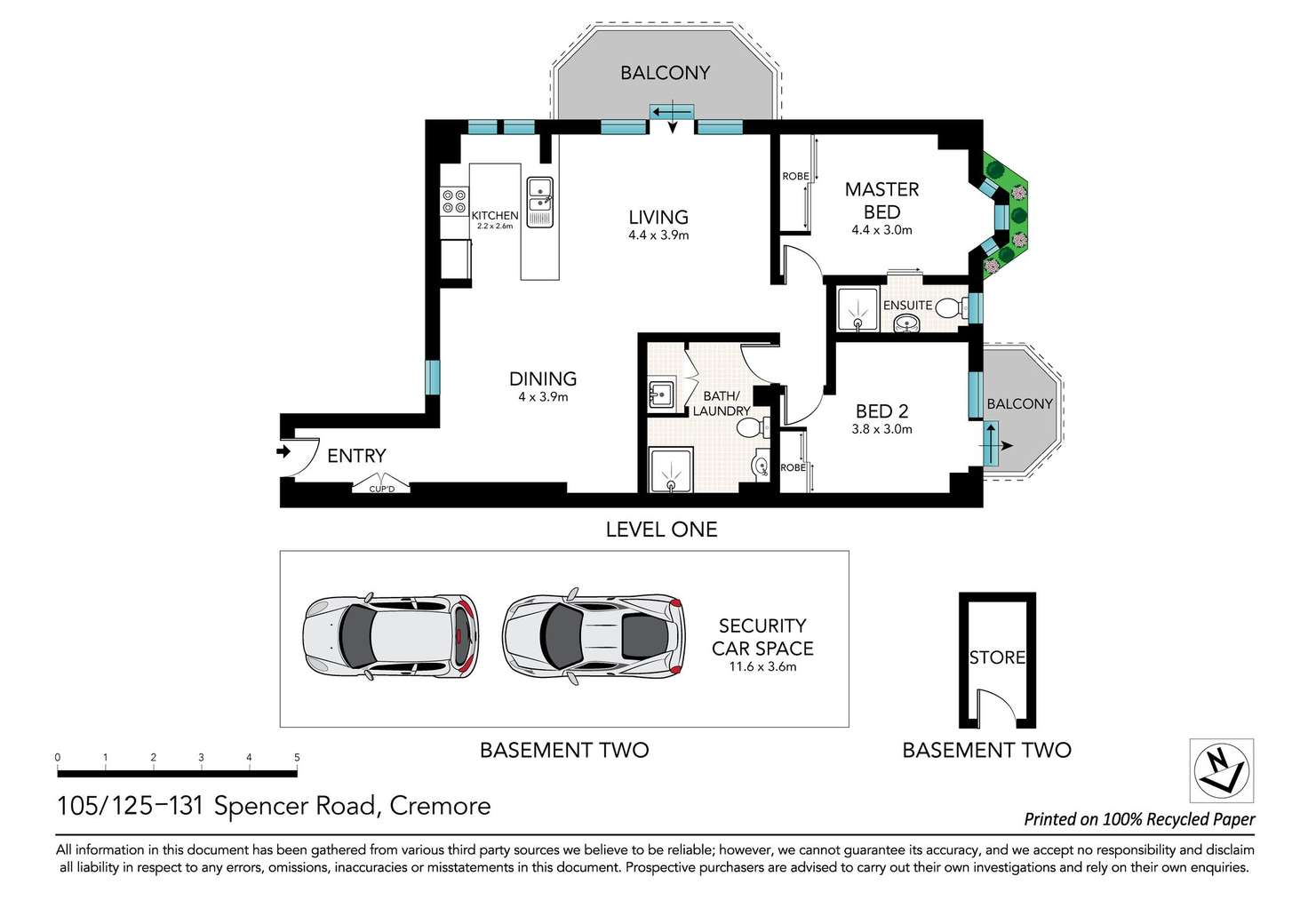 Floorplan of Homely apartment listing, 105/125 - 131 Spencer Road, Cremorne NSW 2090