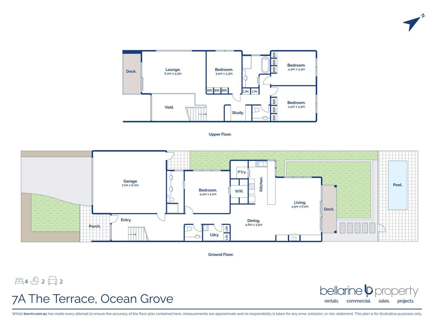 Floorplan of Homely townhouse listing, 7a The Terrace, Ocean Grove VIC 3226