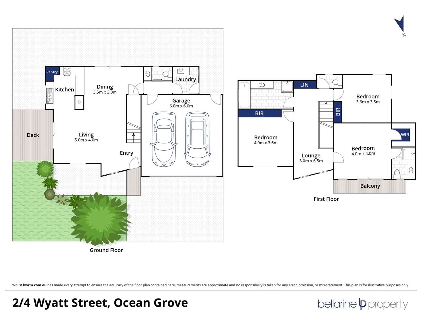 Floorplan of Homely townhouse listing, 2/4 Wyatt Street, Ocean Grove VIC 3226