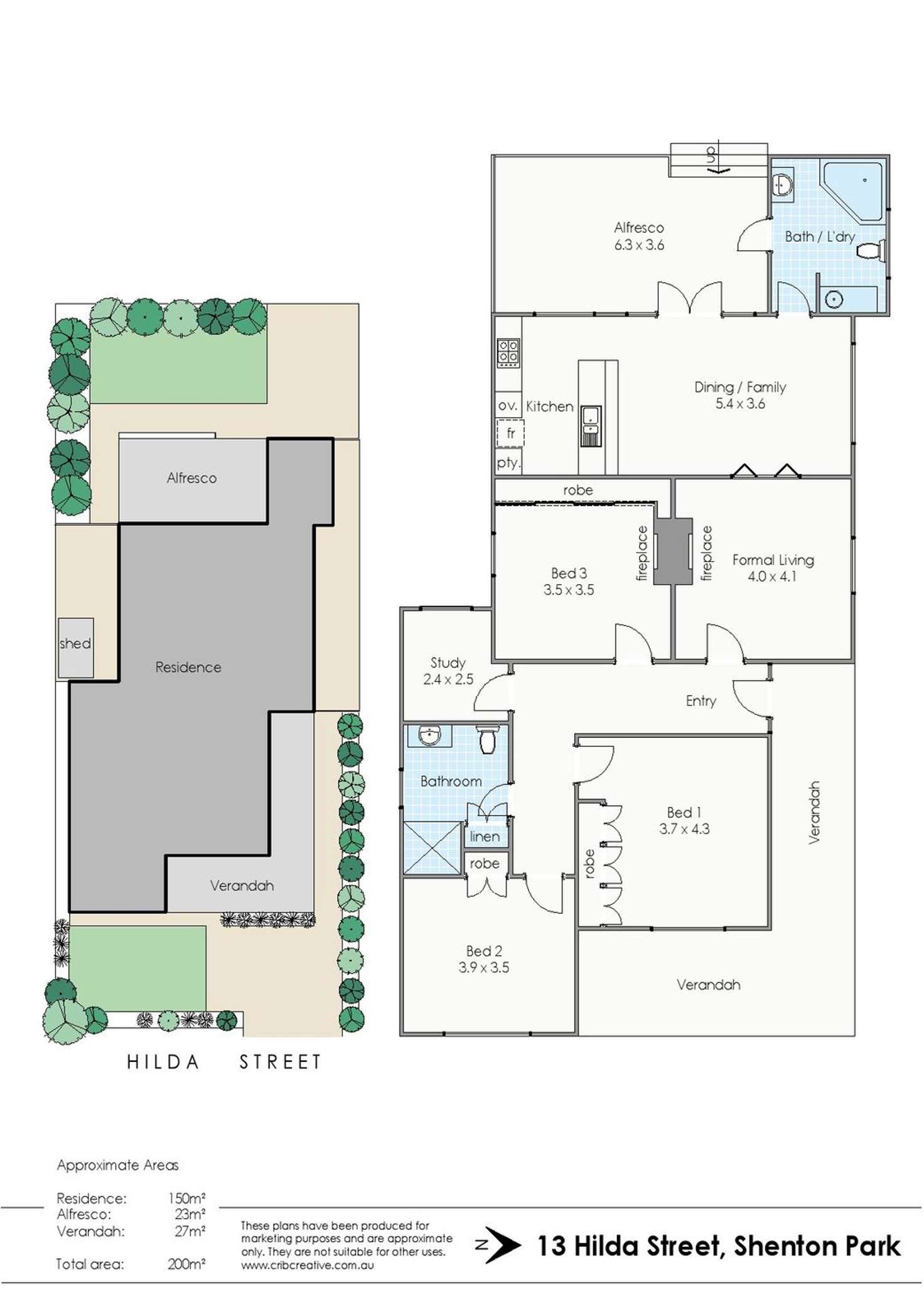 Floorplan of Homely house listing, 13 Hilda Street, Shenton Park WA 6008