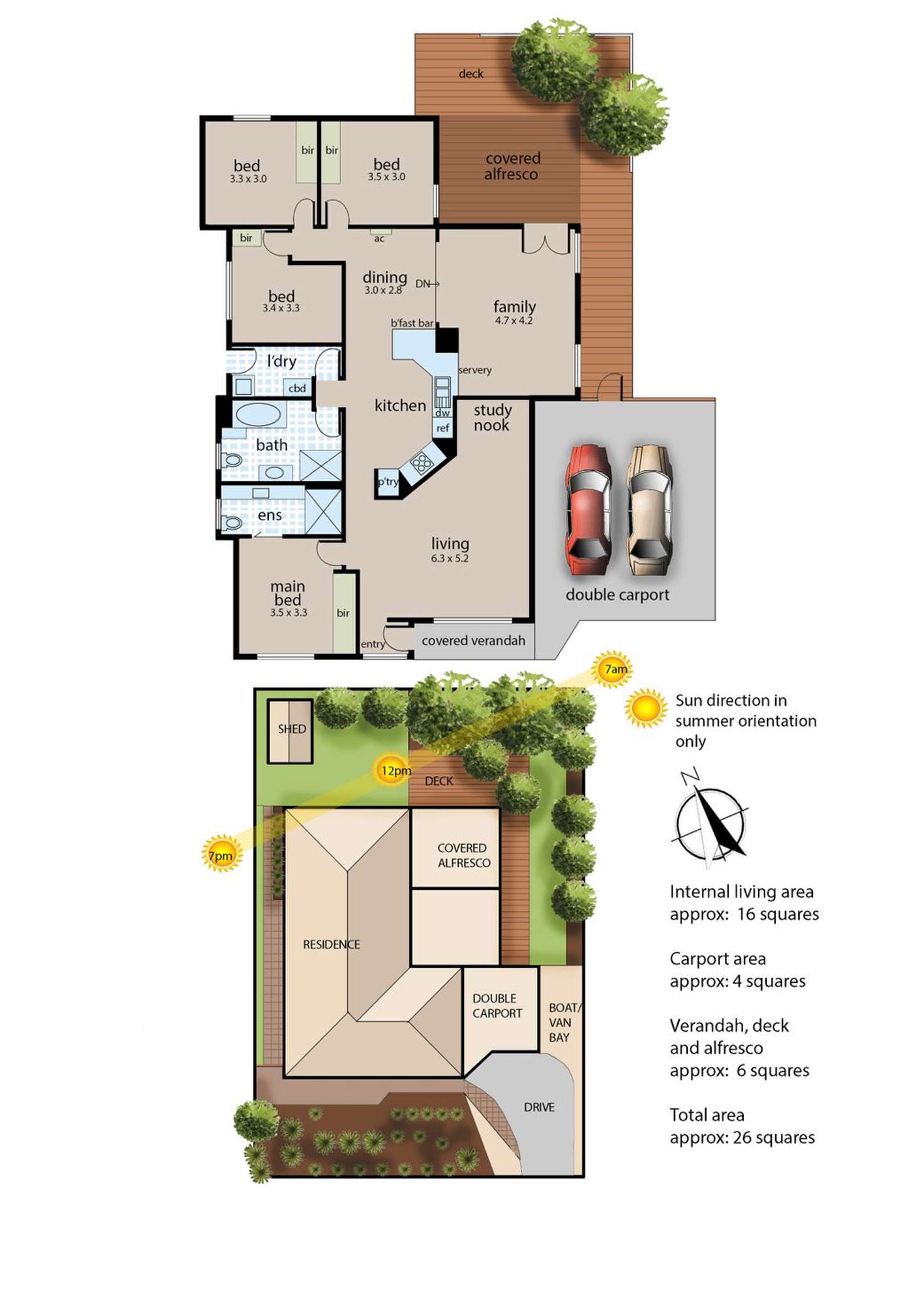 Floorplan of Homely house listing, 5 Warrin Rise, Langwarrin VIC 3910