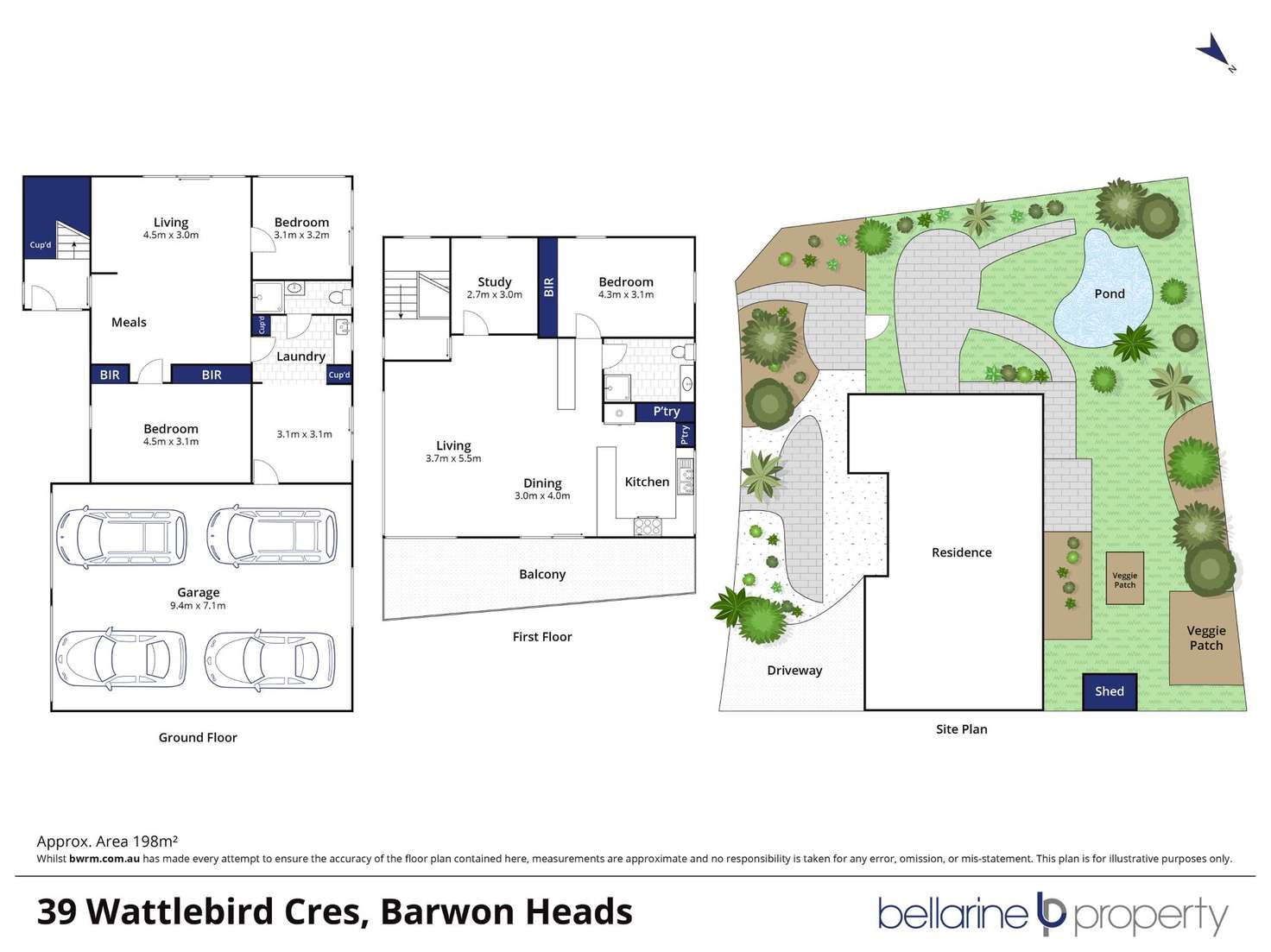 Floorplan of Homely house listing, 39 Wattlebird Crescent, Barwon Heads VIC 3227