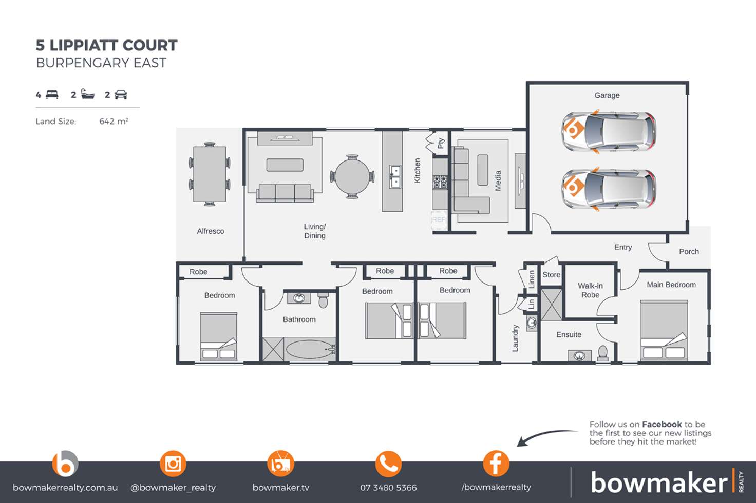 Floorplan of Homely house listing, 5 Lippiatt Court, Burpengary East QLD 4505