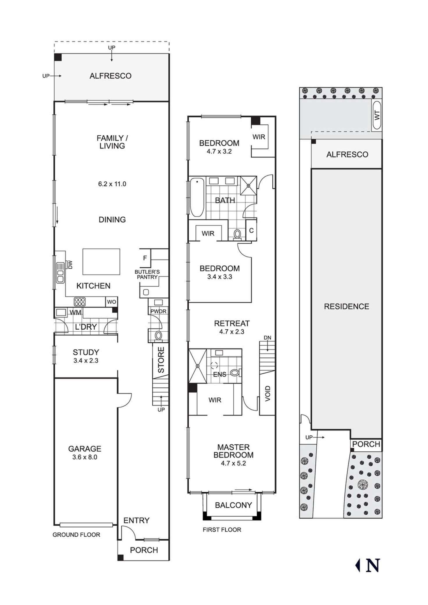 Floorplan of Homely townhouse listing, 8A Herbert Street, Avondale Heights VIC 3034