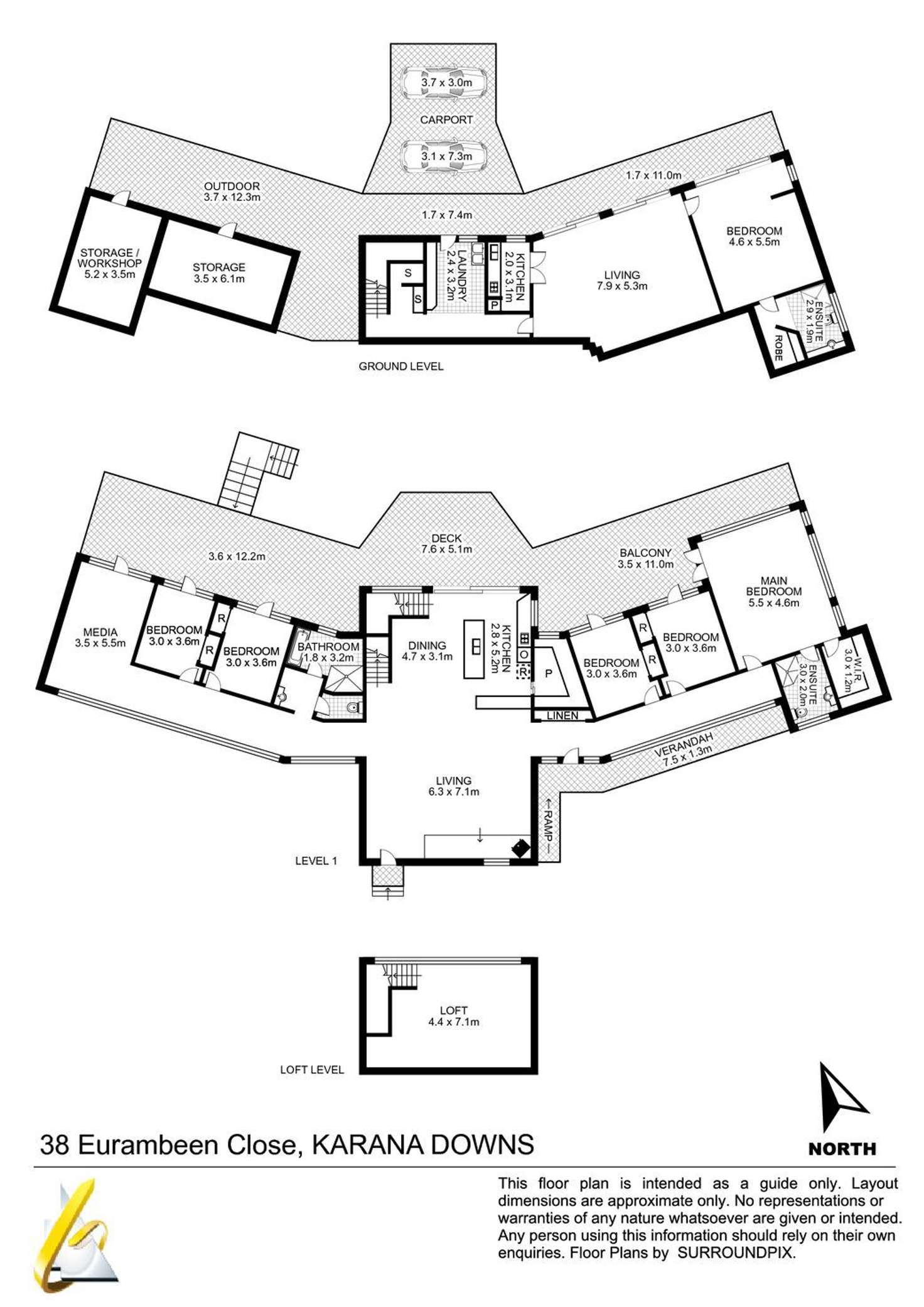 Floorplan of Homely house listing, 38 Eurambeen Close, Karana Downs QLD 4306