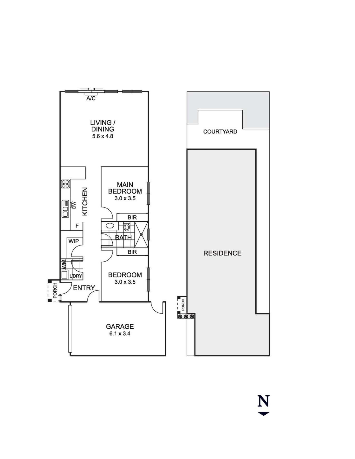 Floorplan of Homely unit listing, 2/53 Moore Road, Airport West VIC 3042