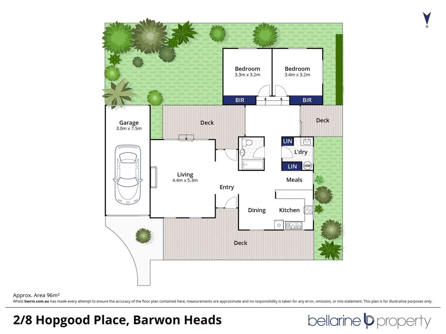 Floorplan of Homely unit listing, 2/8 Hopgood Place, Barwon Heads VIC 3227