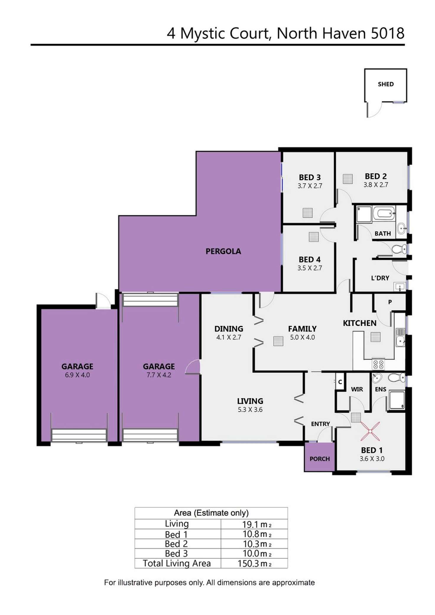 Floorplan of Homely house listing, 4 Mystic Court, North Haven SA 5018