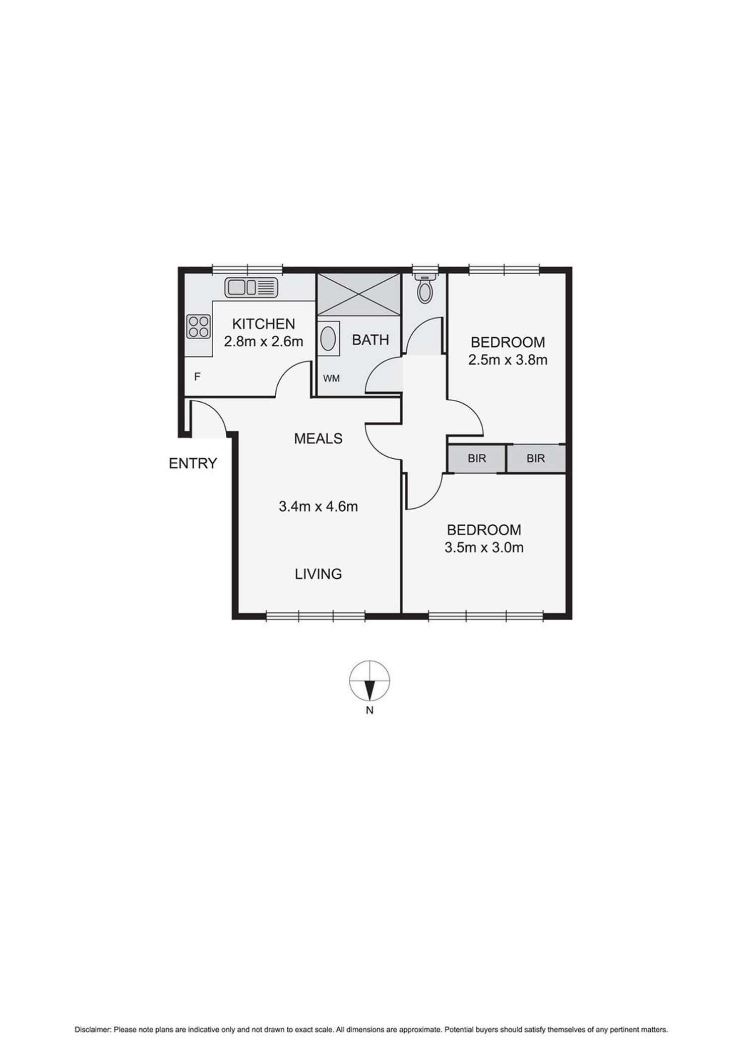 Floorplan of Homely flat listing, 6/8-10 Clyde Street, Maribyrnong VIC 3032