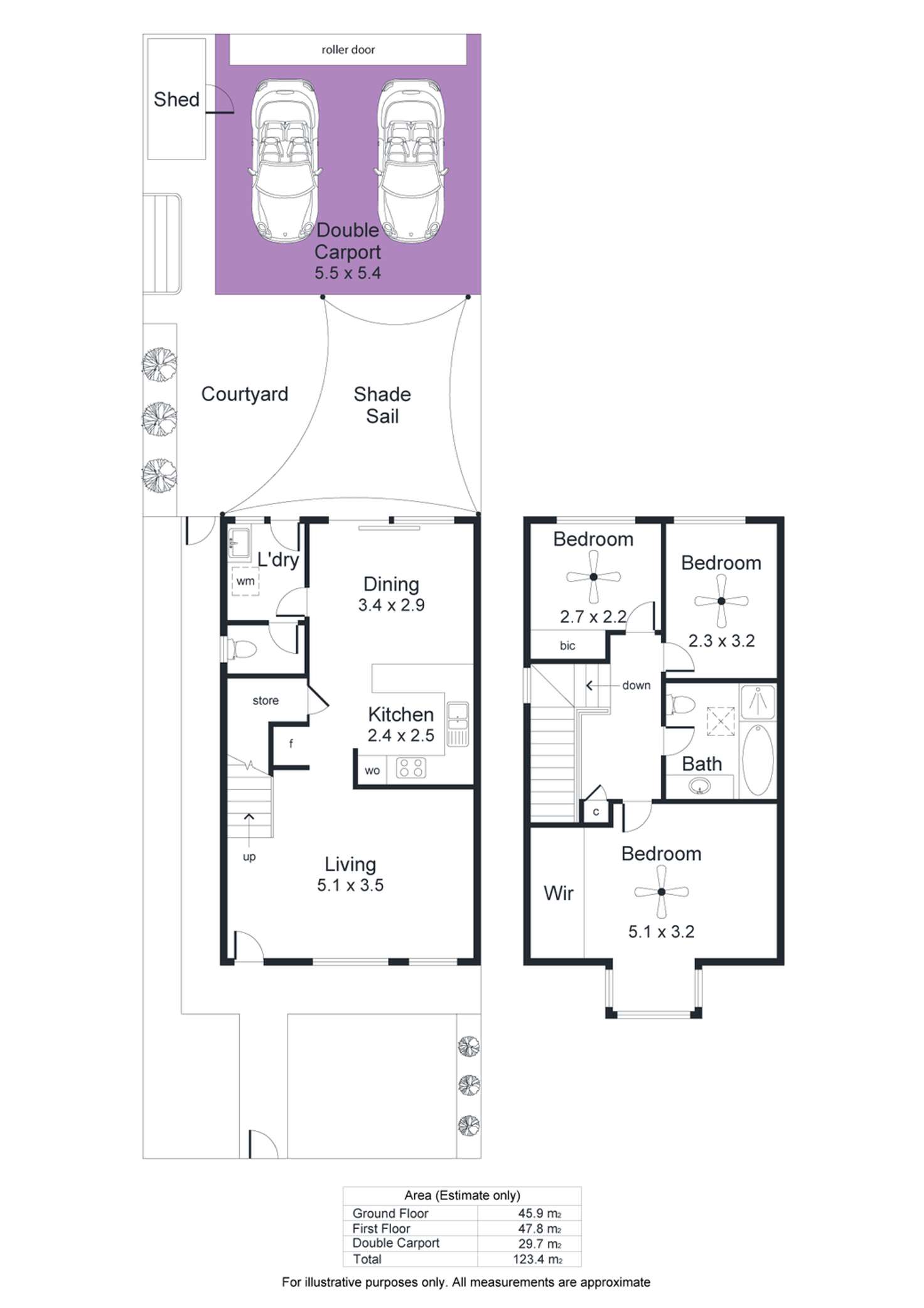 Floorplan of Homely townhouse listing, 1/35 Tim Hunt Way, Peterhead SA 5016