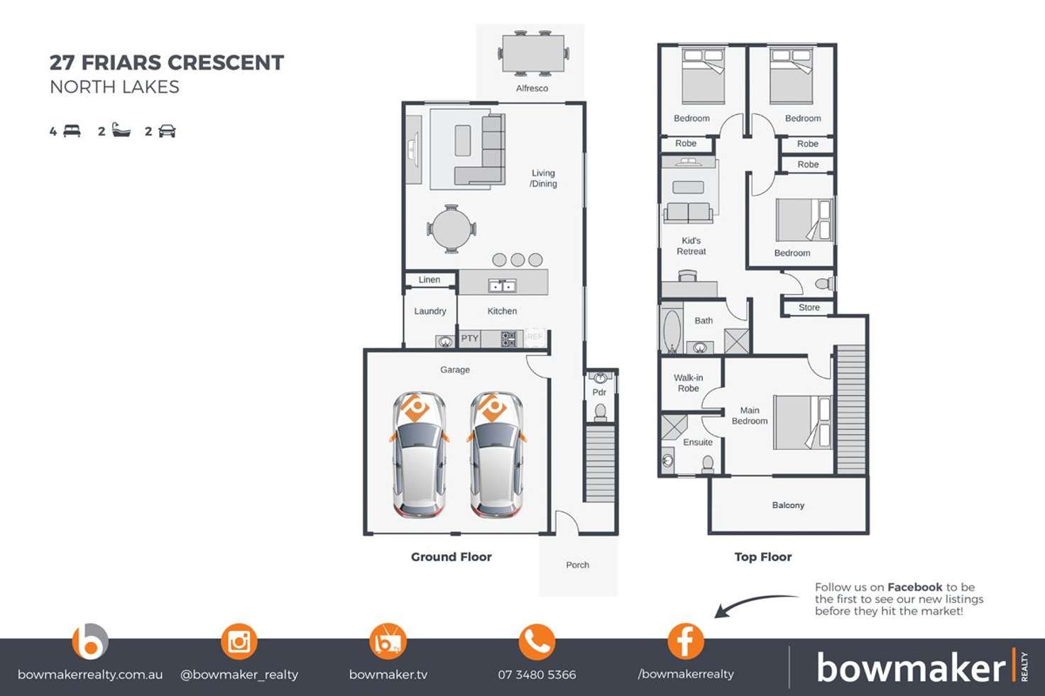 Floorplan of Homely house listing, 27 Friars Crescent, North Lakes QLD 4509