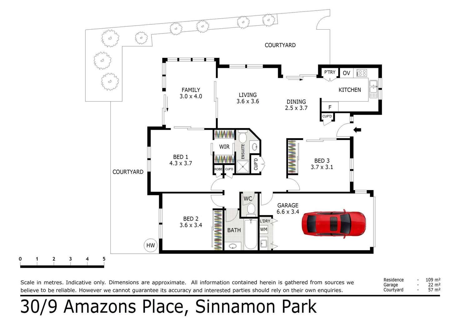 Floorplan of Homely townhouse listing, 30/9 Amazons Place, Sinnamon Park QLD 4073