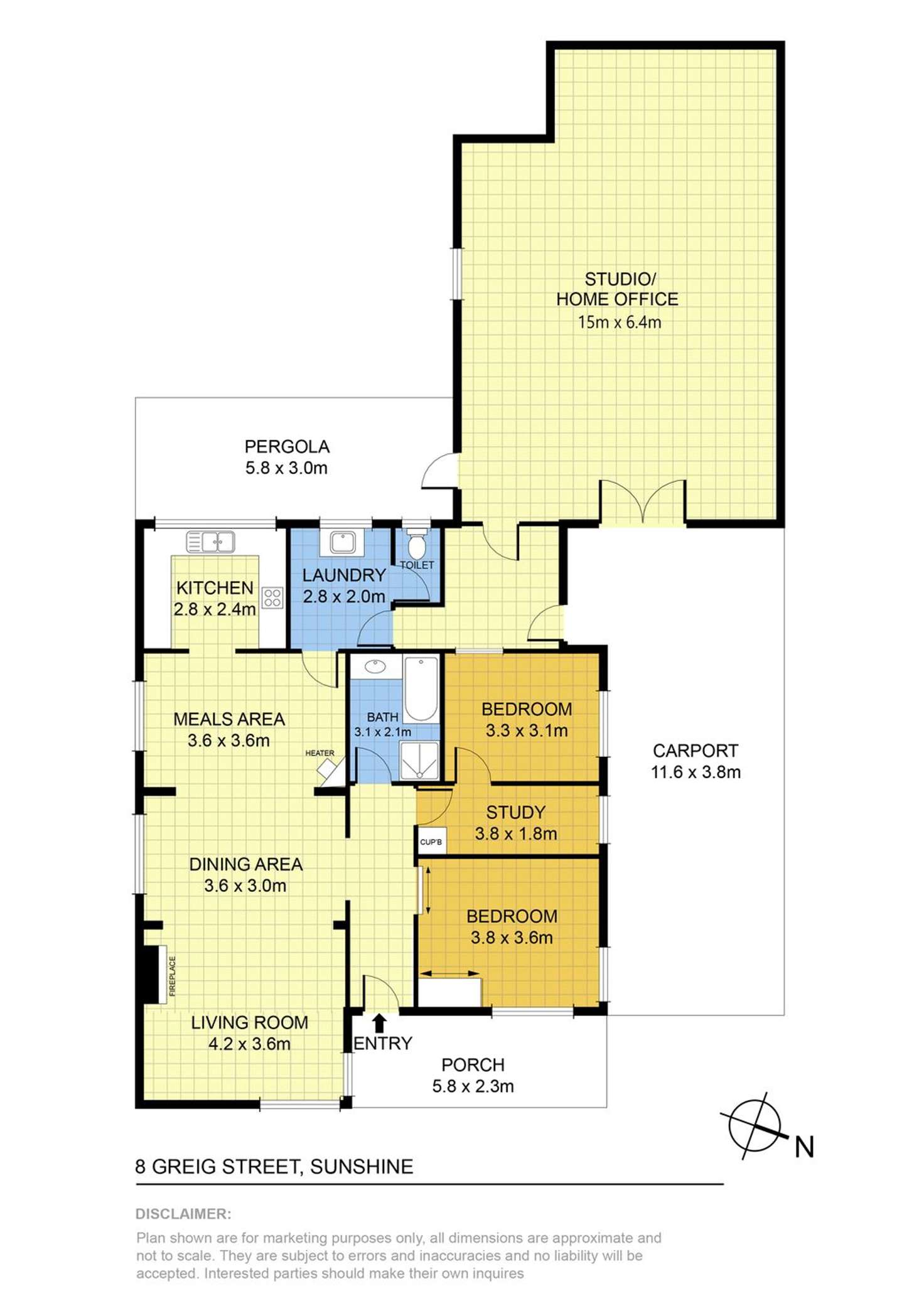 Floorplan of Homely house listing, 8 Greig Street, Sunshine VIC 3020