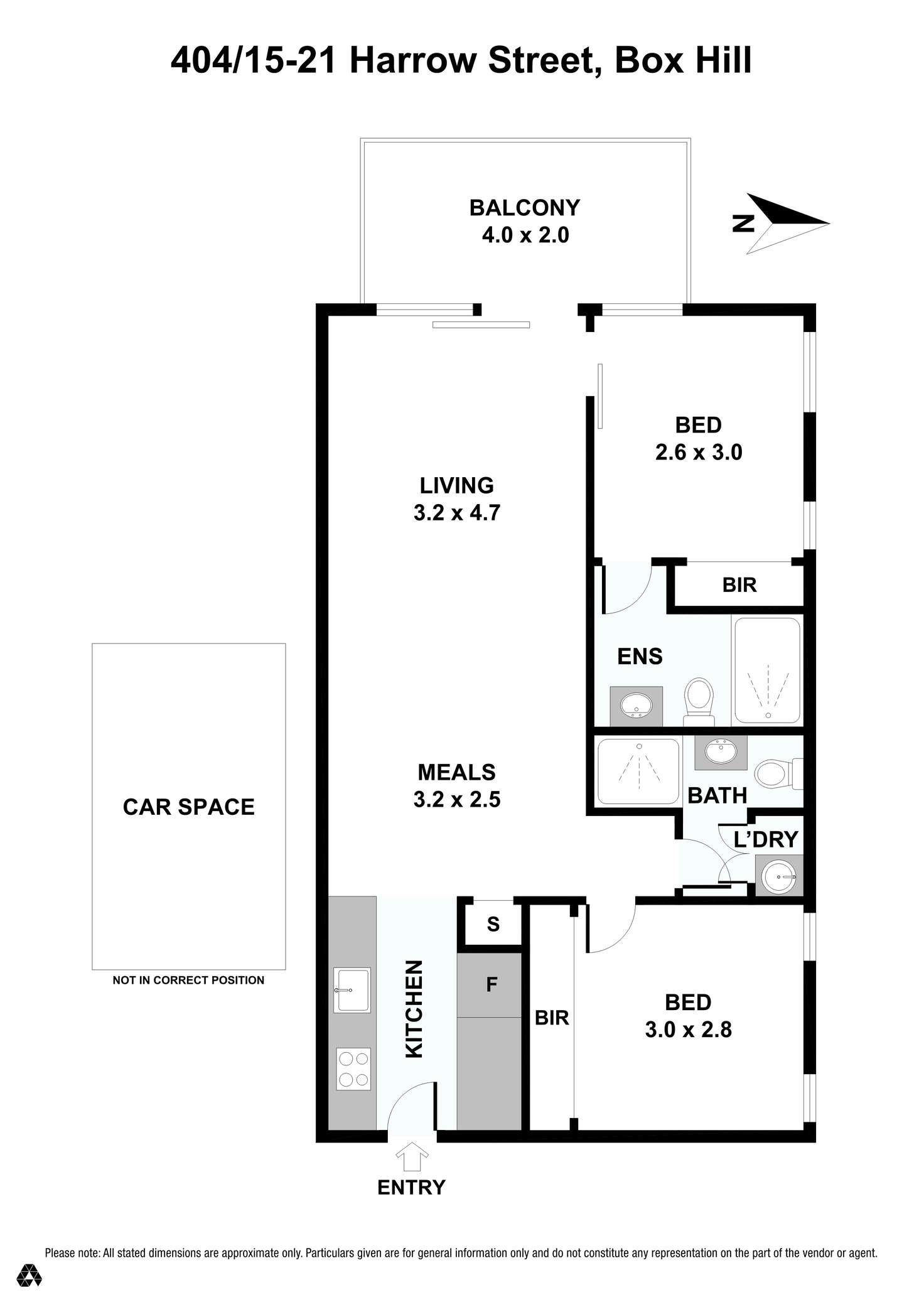 Floorplan of Homely apartment listing, 404/15-21 Harrow Street, Box Hill VIC 3128