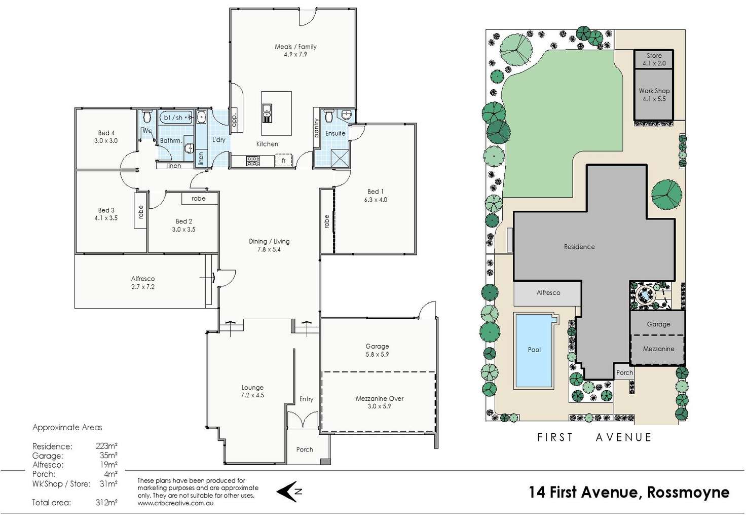 Floorplan of Homely house listing, 14 First Avenue, Rossmoyne WA 6148