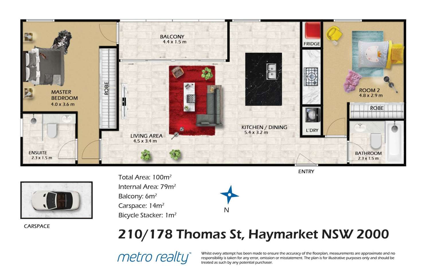 Floorplan of Homely apartment listing, 210/178 Thomas St, Haymarket NSW 2000