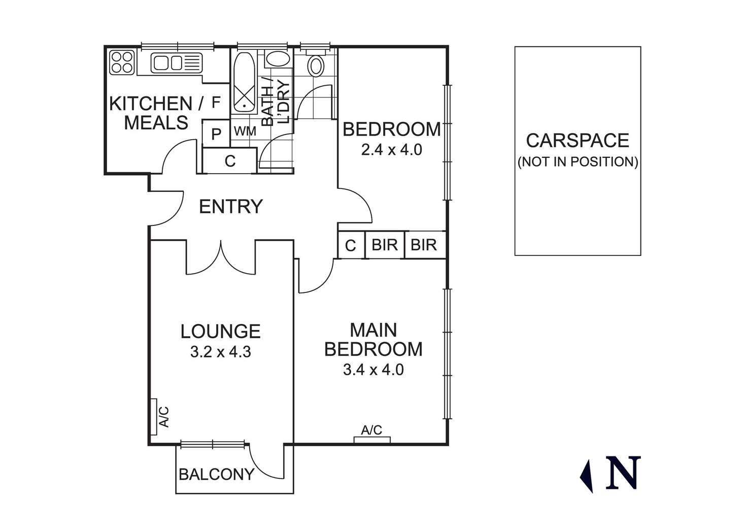 Floorplan of Homely unit listing, 4/140 Hoffmans Road, Essendon VIC 3040