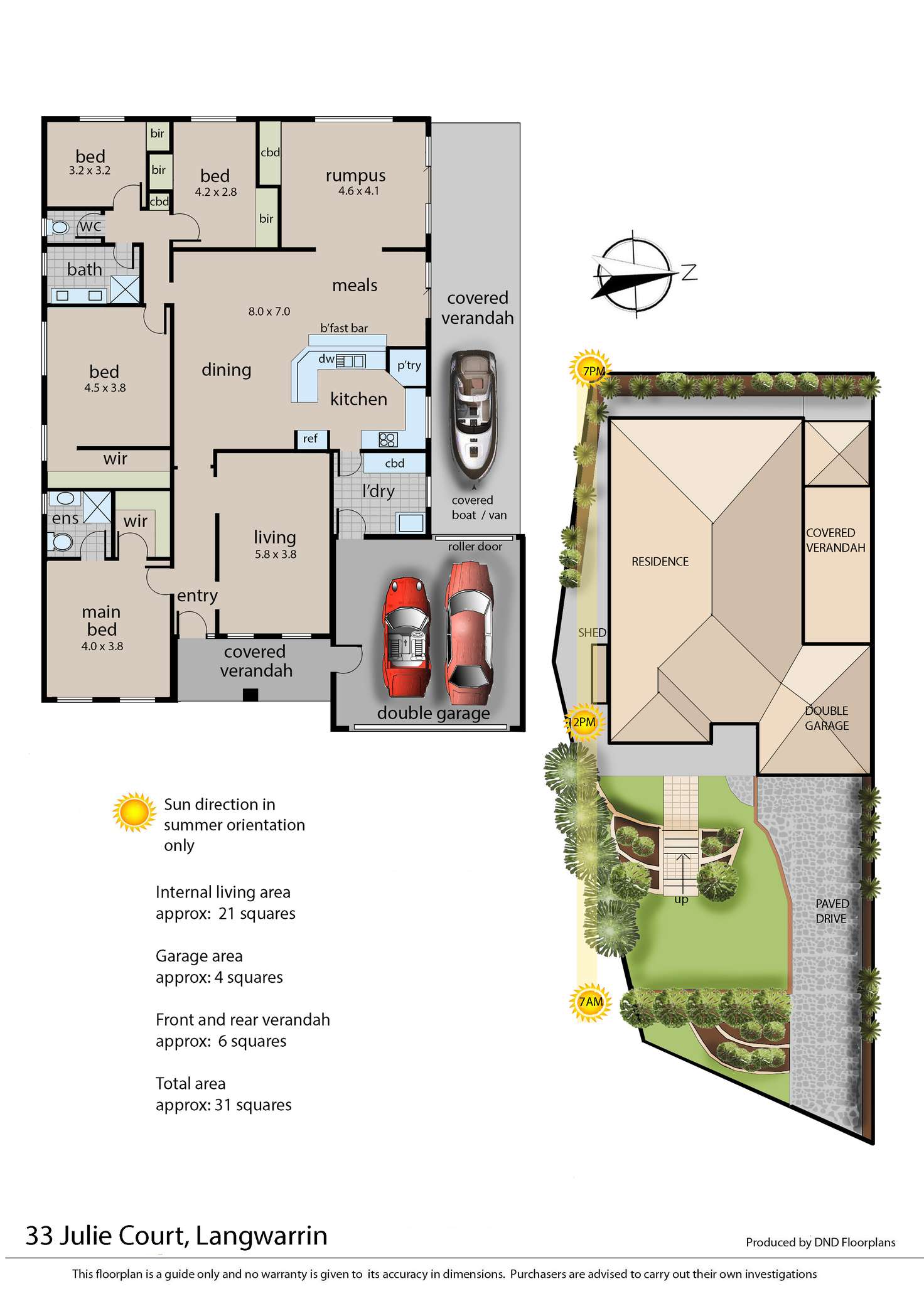 Floorplan of Homely house listing, 33 Julie Court, Langwarrin VIC 3910