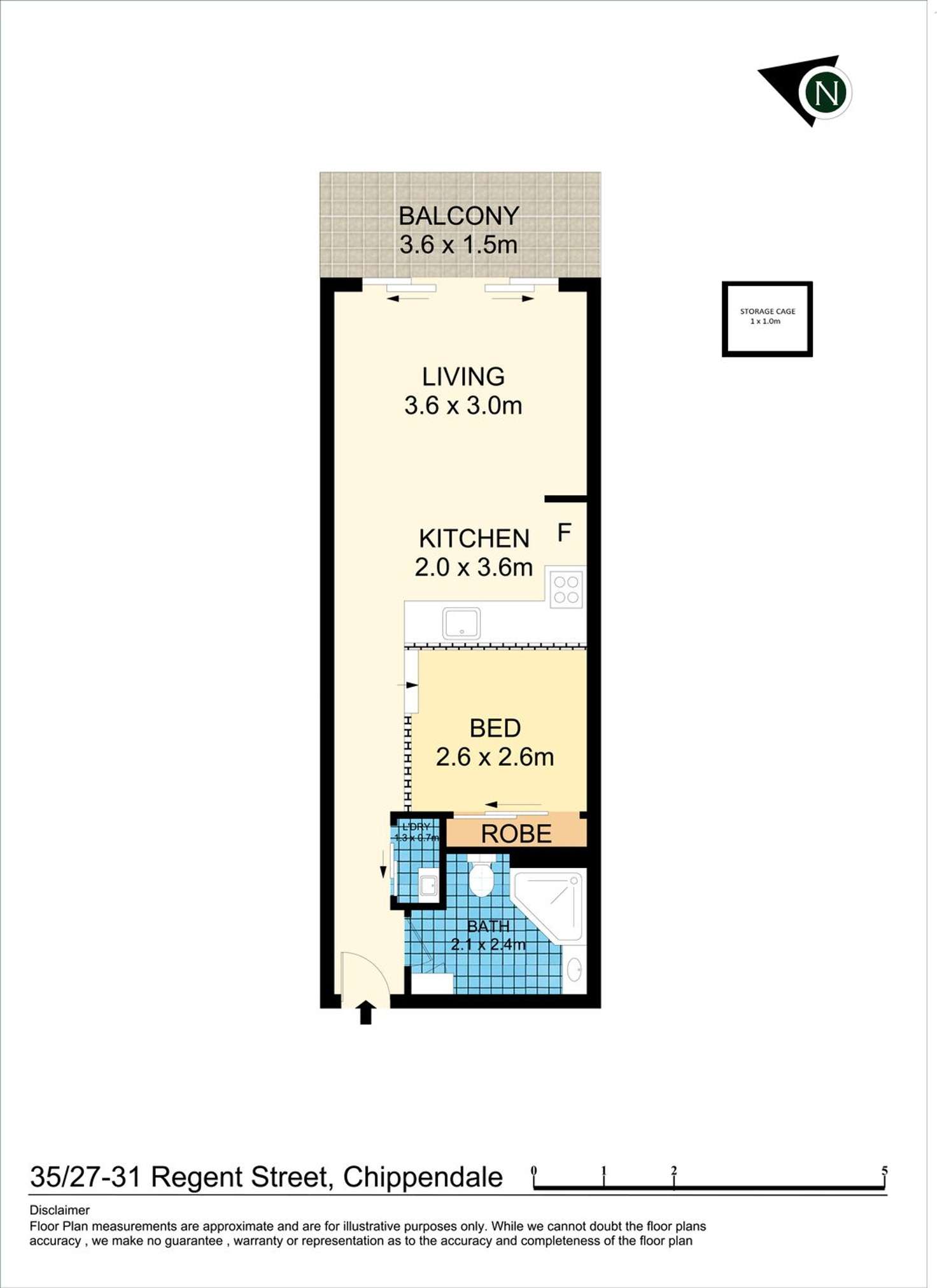 Floorplan of Homely apartment listing, 35/27-31 Regent Street, Chippendale NSW 2008