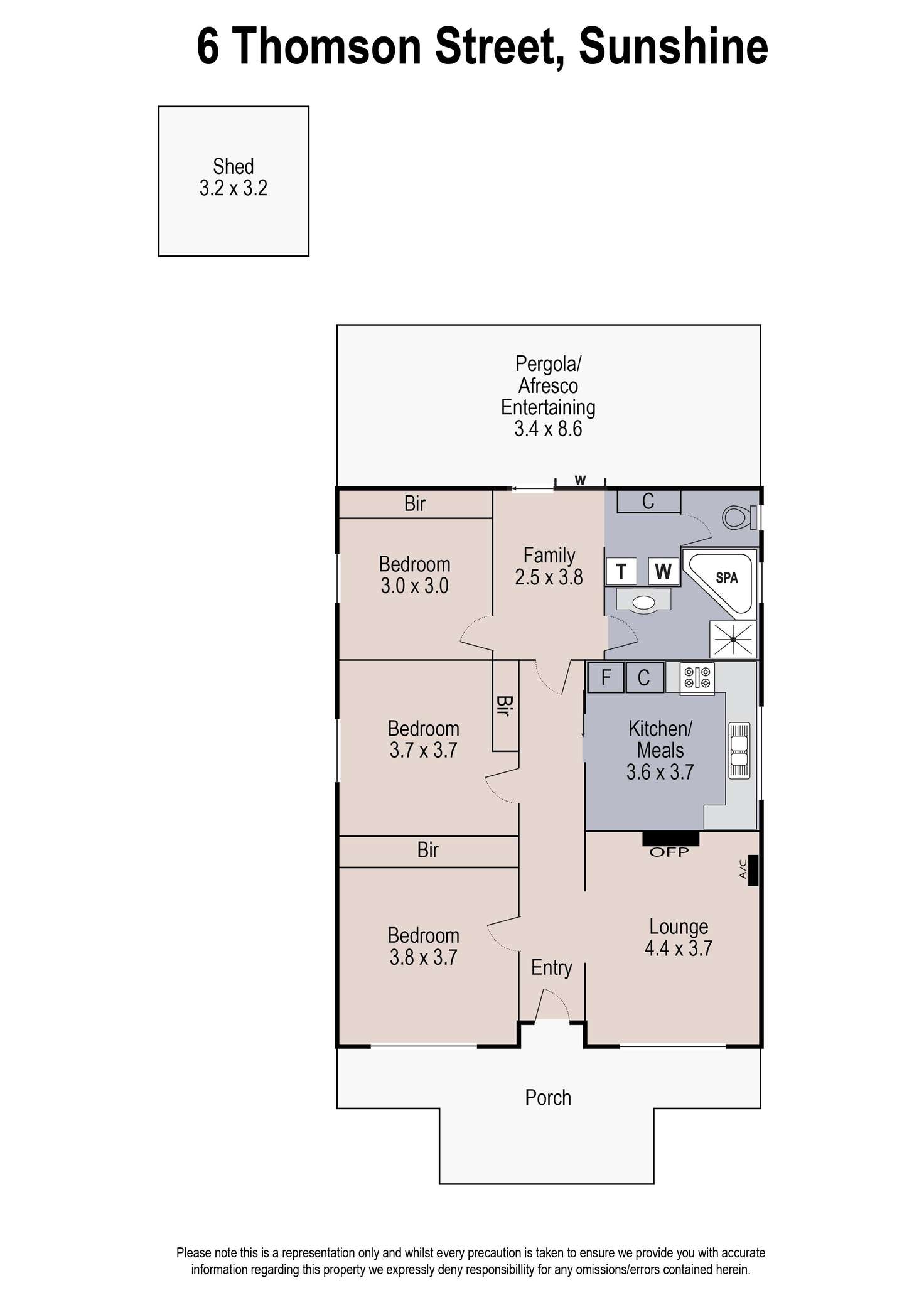 Floorplan of Homely house listing, 6 Thomson Street, Sunshine VIC 3020