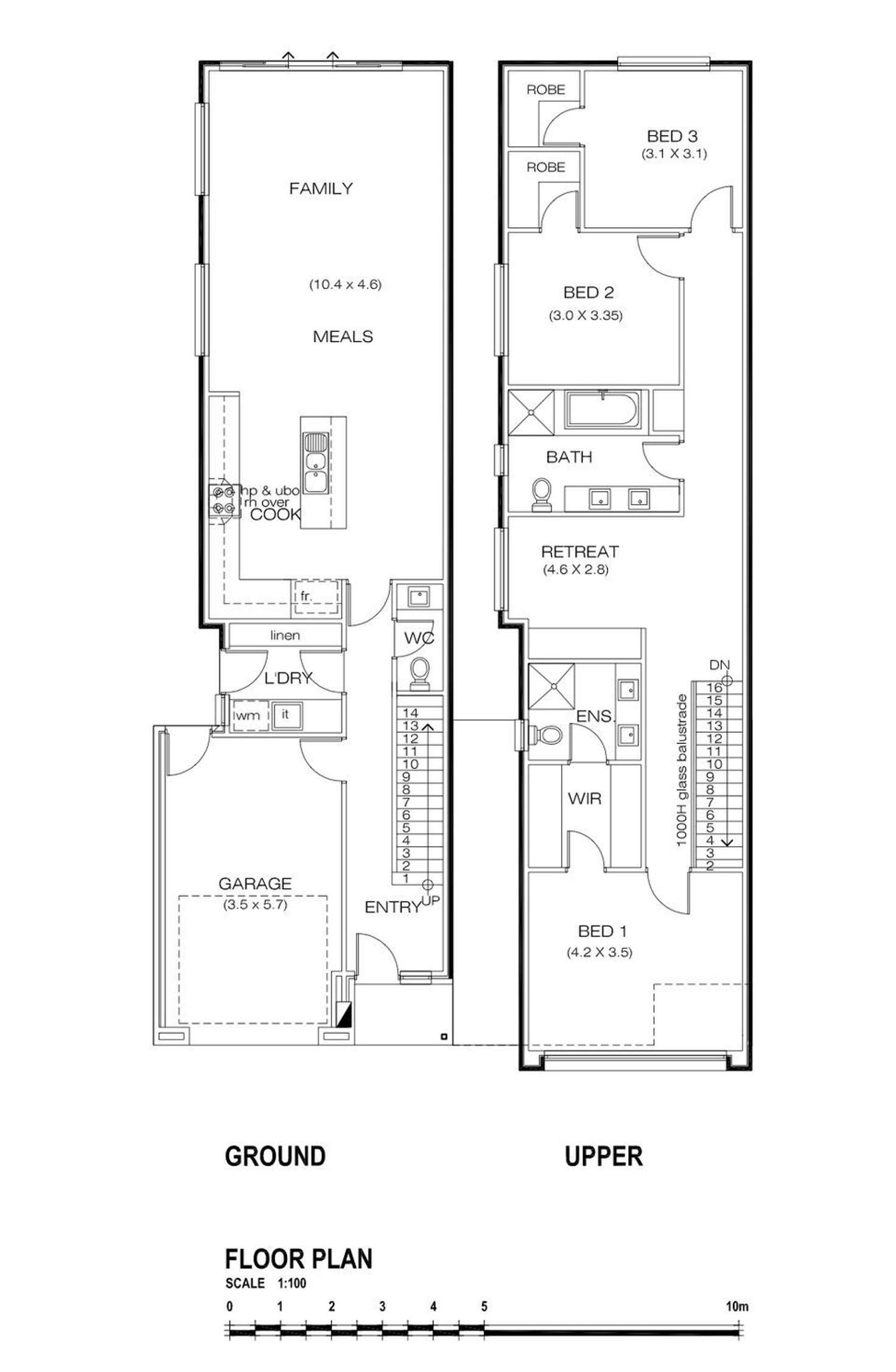 Floorplan of Homely townhouse listing, 3c Labrador Street, Campbelltown SA 5074