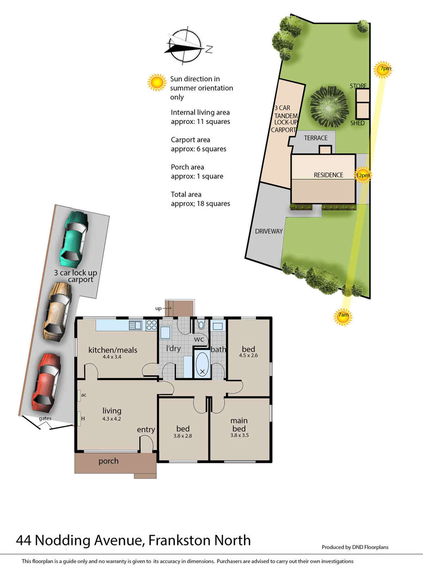 Floorplan of Homely house listing, 44 Nodding Avenue, Frankston North VIC 3200