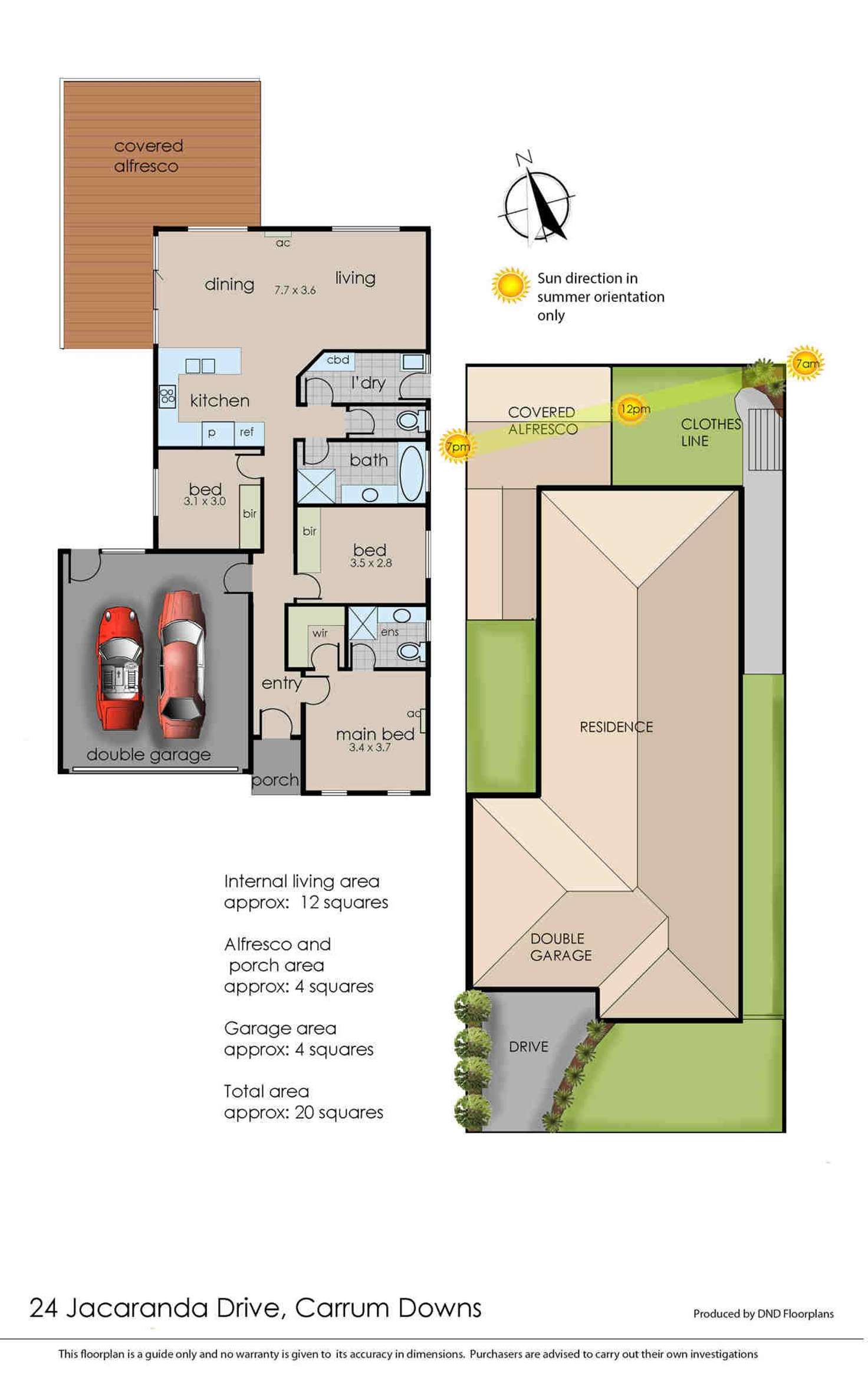 Floorplan of Homely house listing, 24 Jacaranda Drive, Carrum Downs VIC 3201