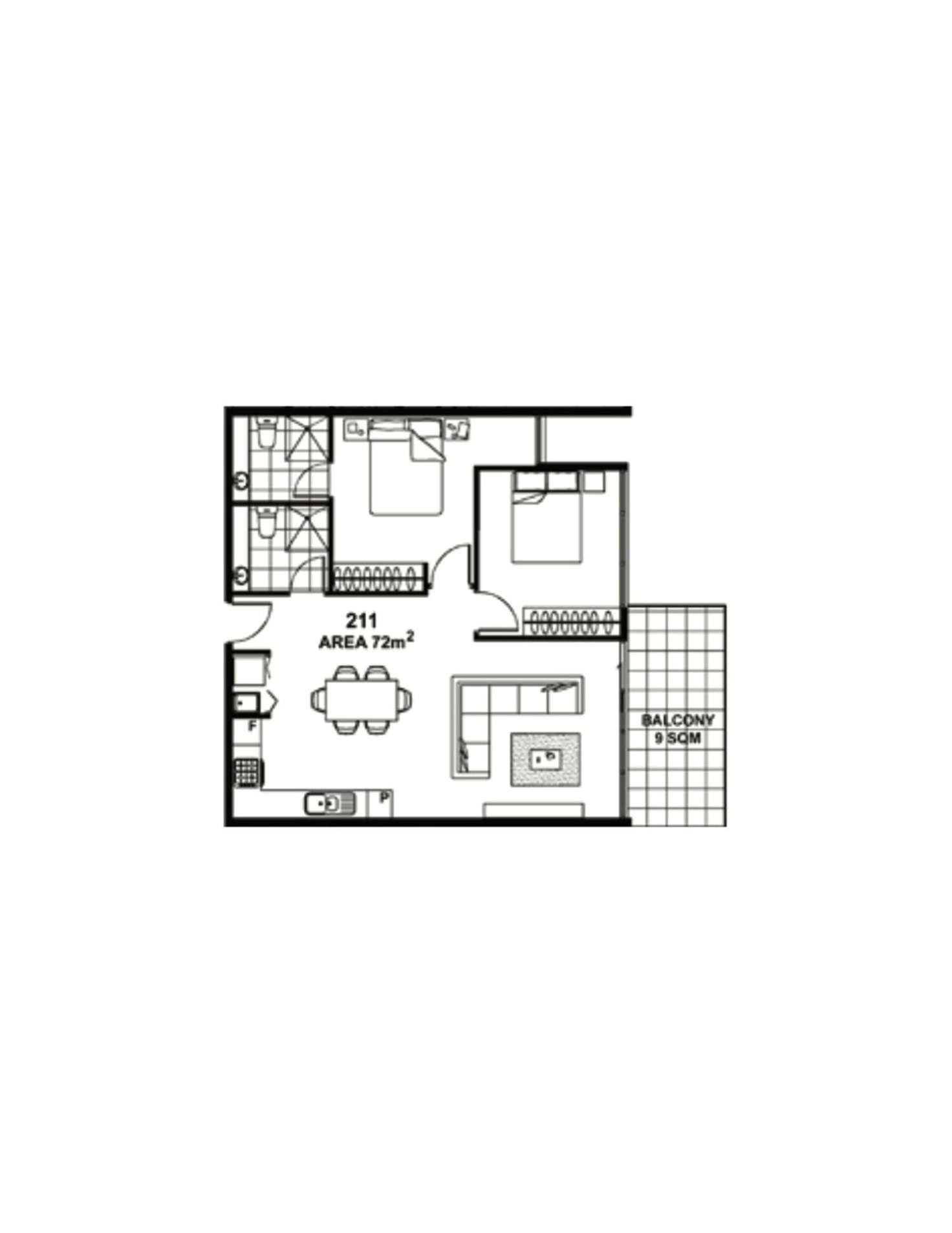 Floorplan of Homely apartment listing, 211/16 Etna Street, Glen Huntly VIC 3163