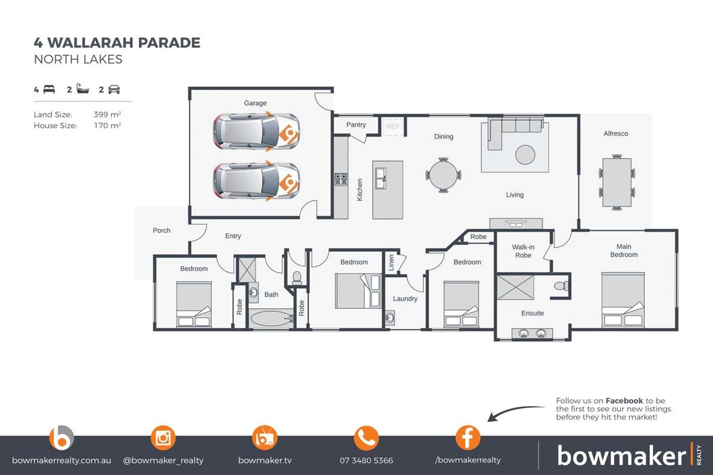 Floorplan of Homely house listing, 4 Wallarah Parade, North Lakes QLD 4509