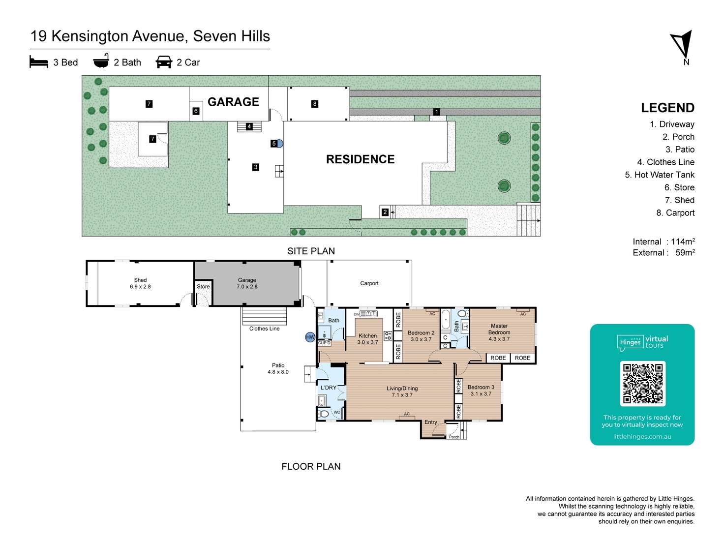Floorplan of Homely house listing, 19 Kensington Avenue, Seven Hills QLD 4170