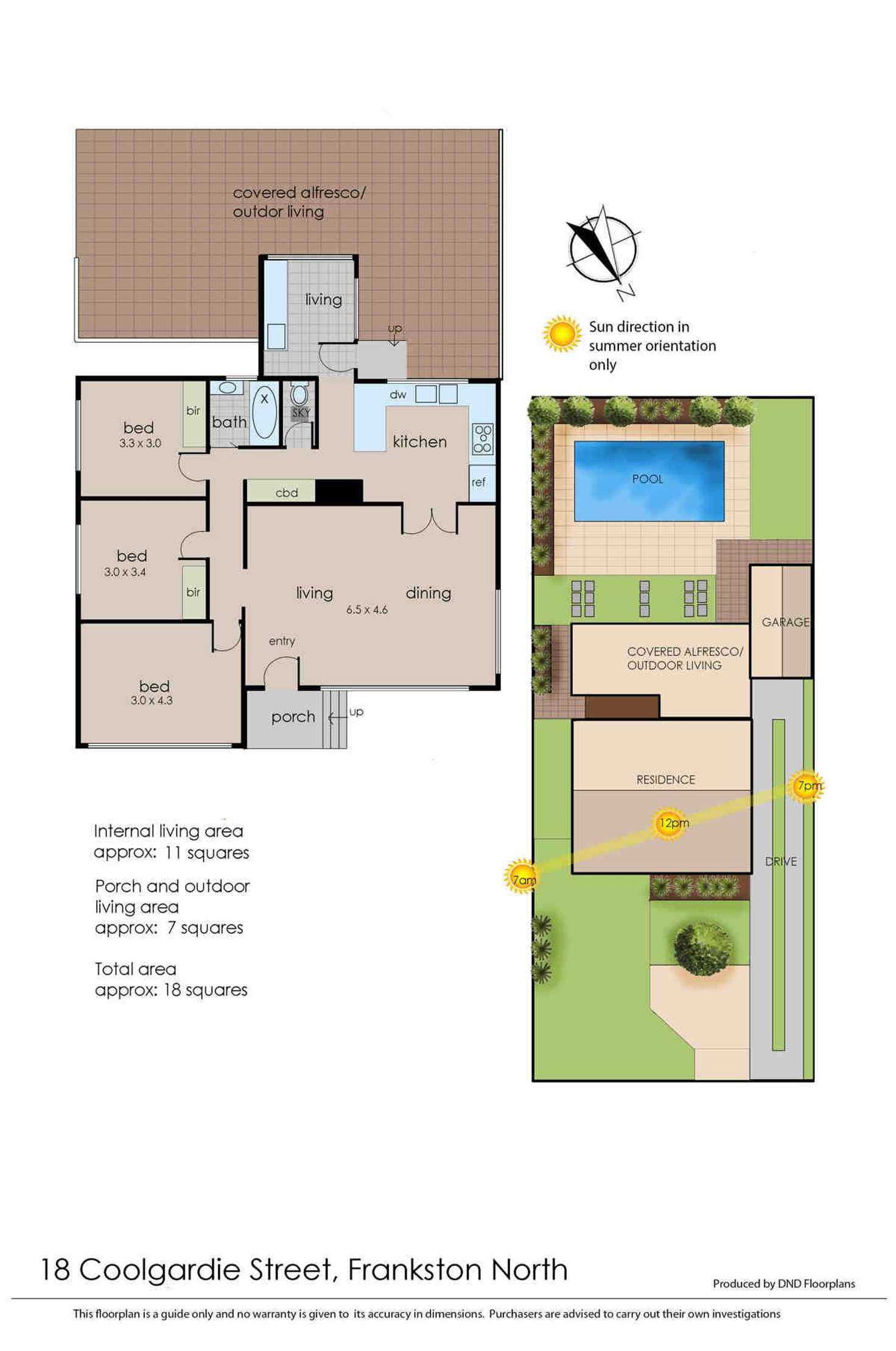 Floorplan of Homely house listing, 18 Coolgardie Street, Frankston North VIC 3200