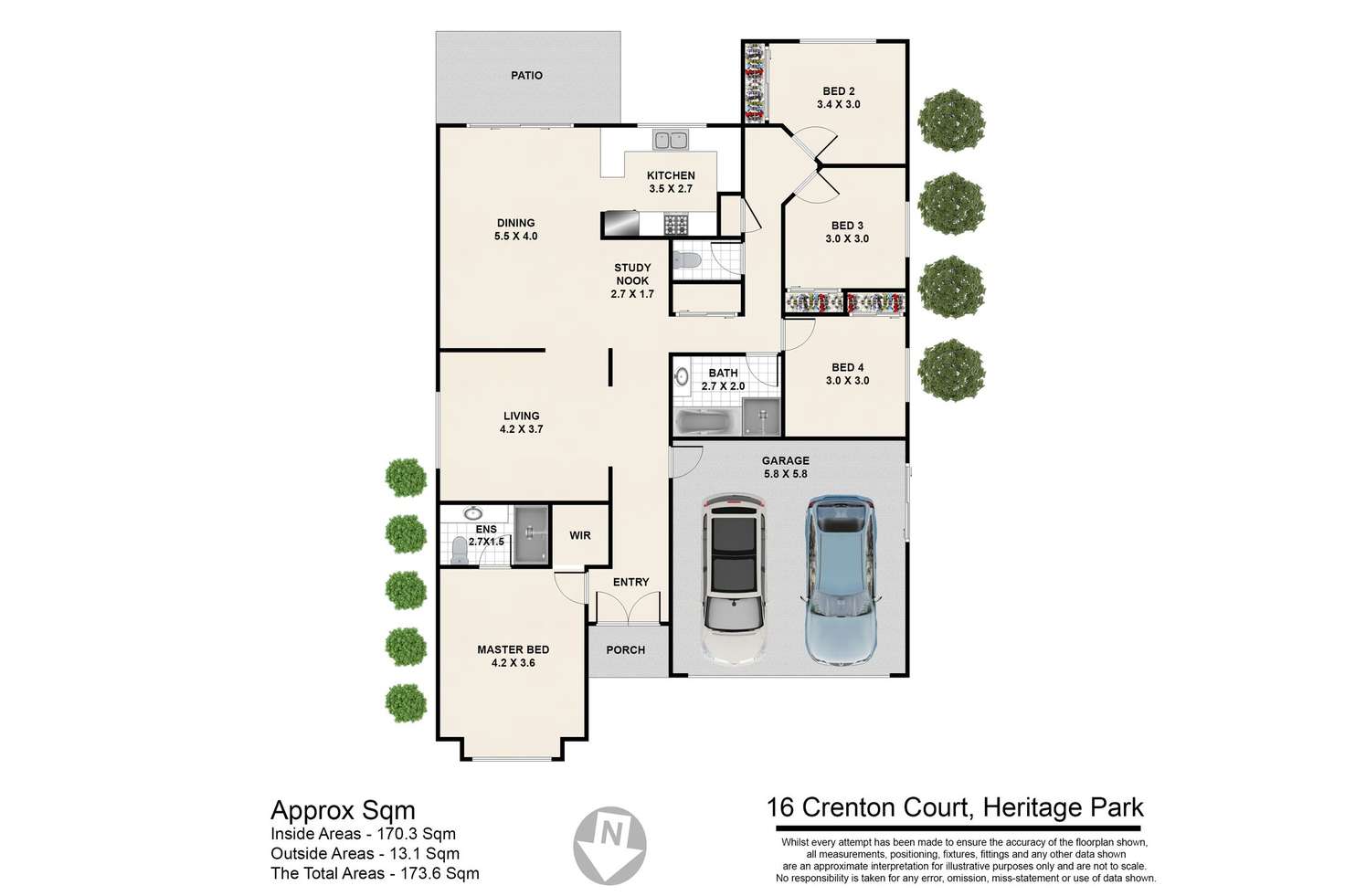 Floorplan of Homely house listing, 16 Crenton Court, Heritage Park QLD 4118