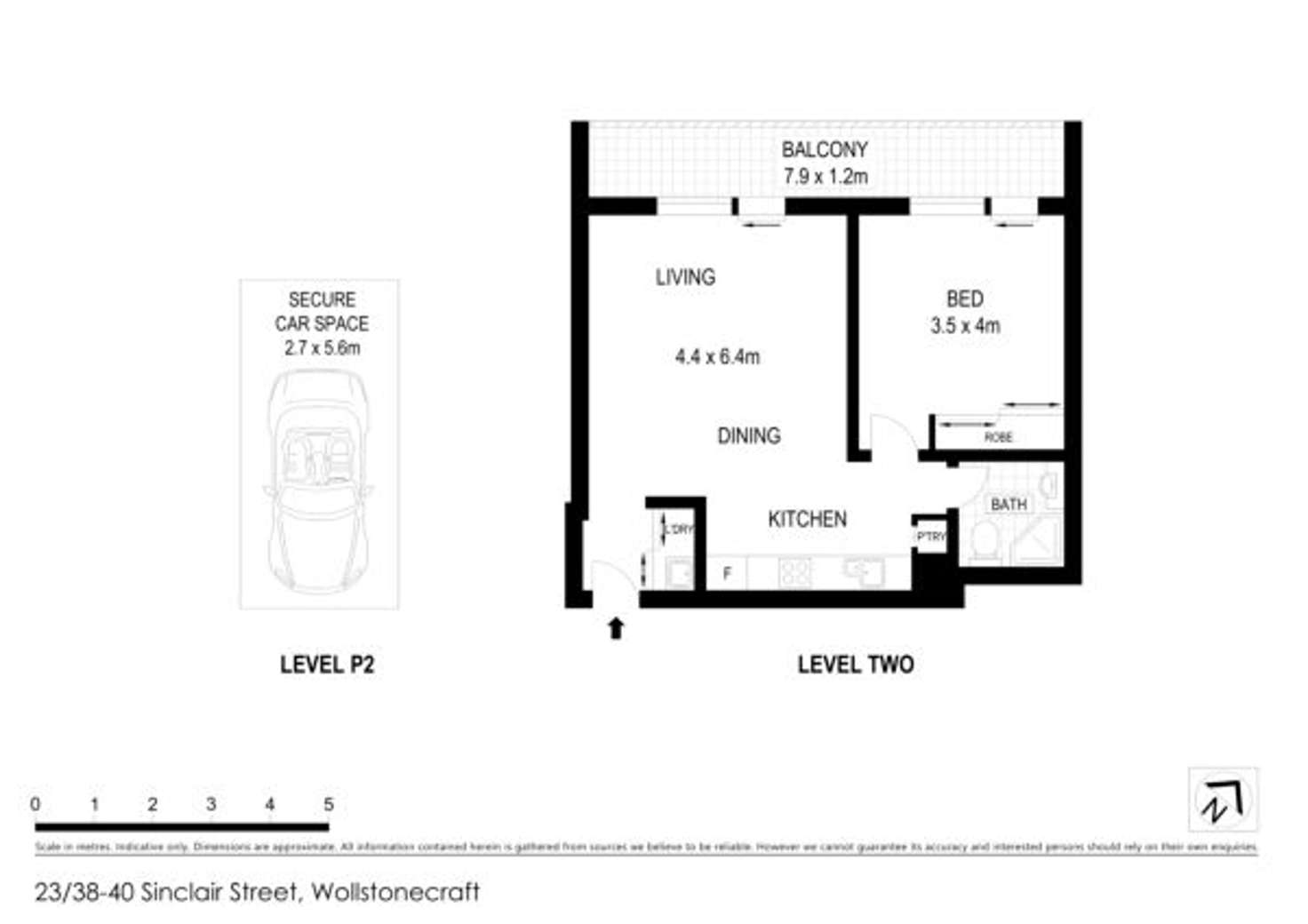 Floorplan of Homely apartment listing, 23/38 - 40 Sinclair Street, Wollstonecraft NSW 2065