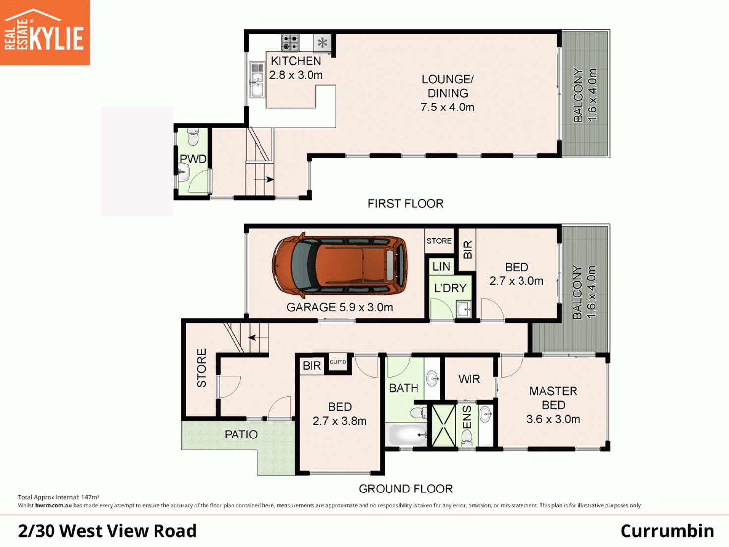 Floorplan of Homely semiDetached listing, 2/30 Westview Road, Currumbin QLD 4223