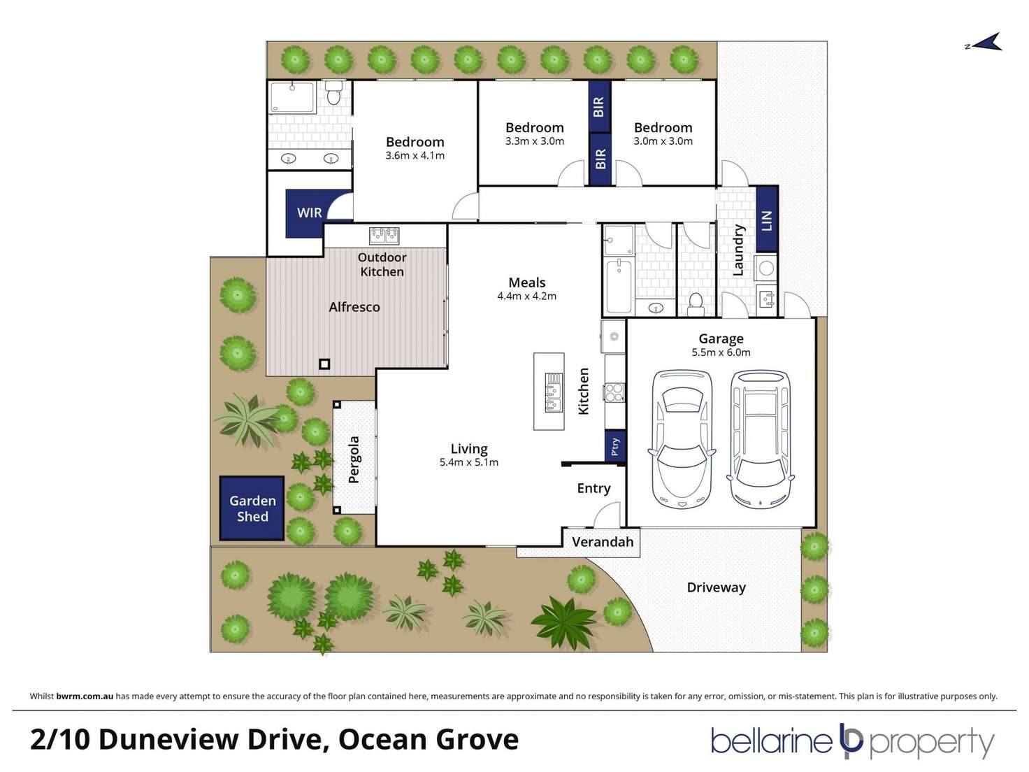 Floorplan of Homely townhouse listing, 2/10 Duneview Drive, Ocean Grove VIC 3226