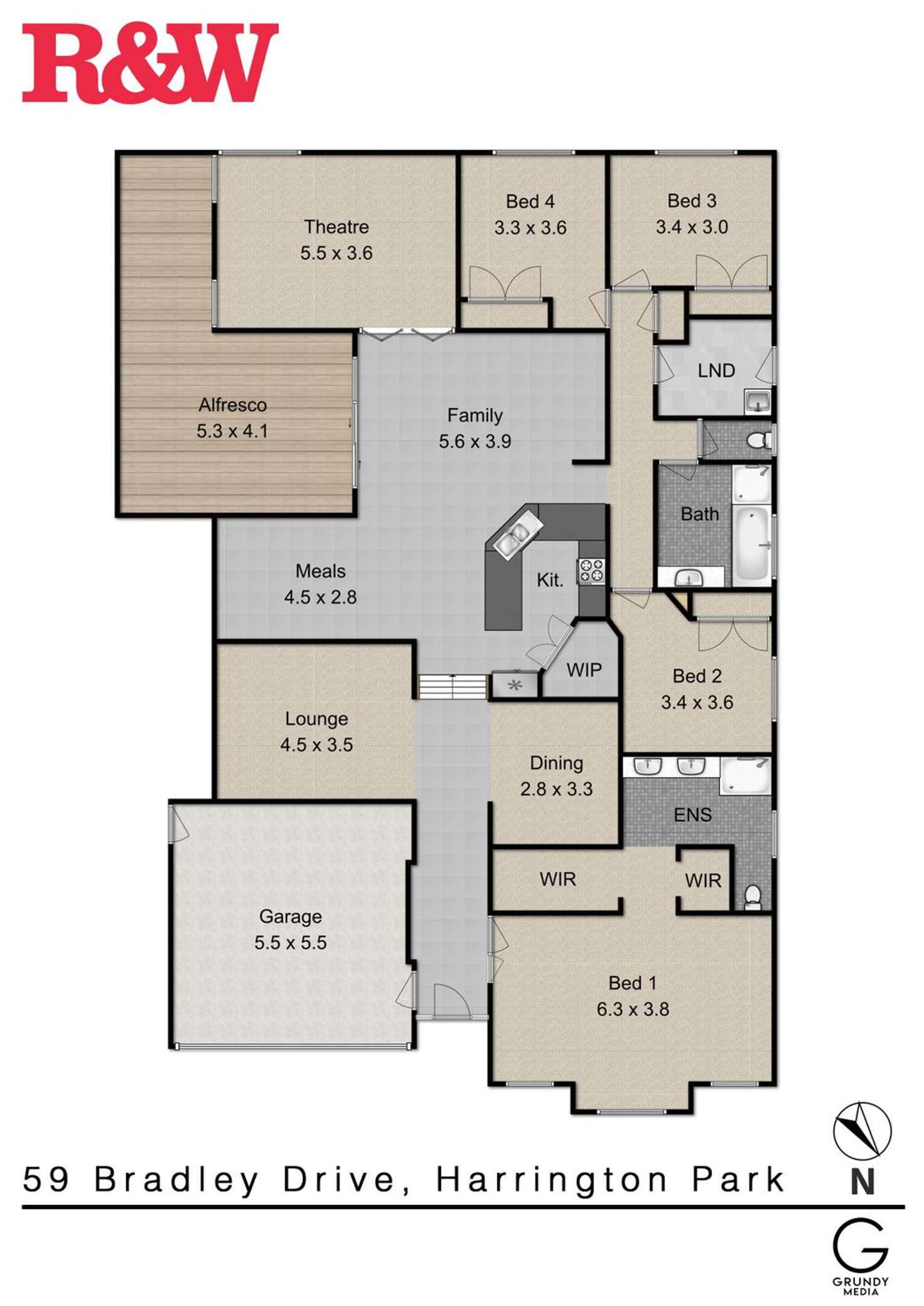 Floorplan of Homely house listing, 59 Bradley Drive, Harrington Park NSW 2567