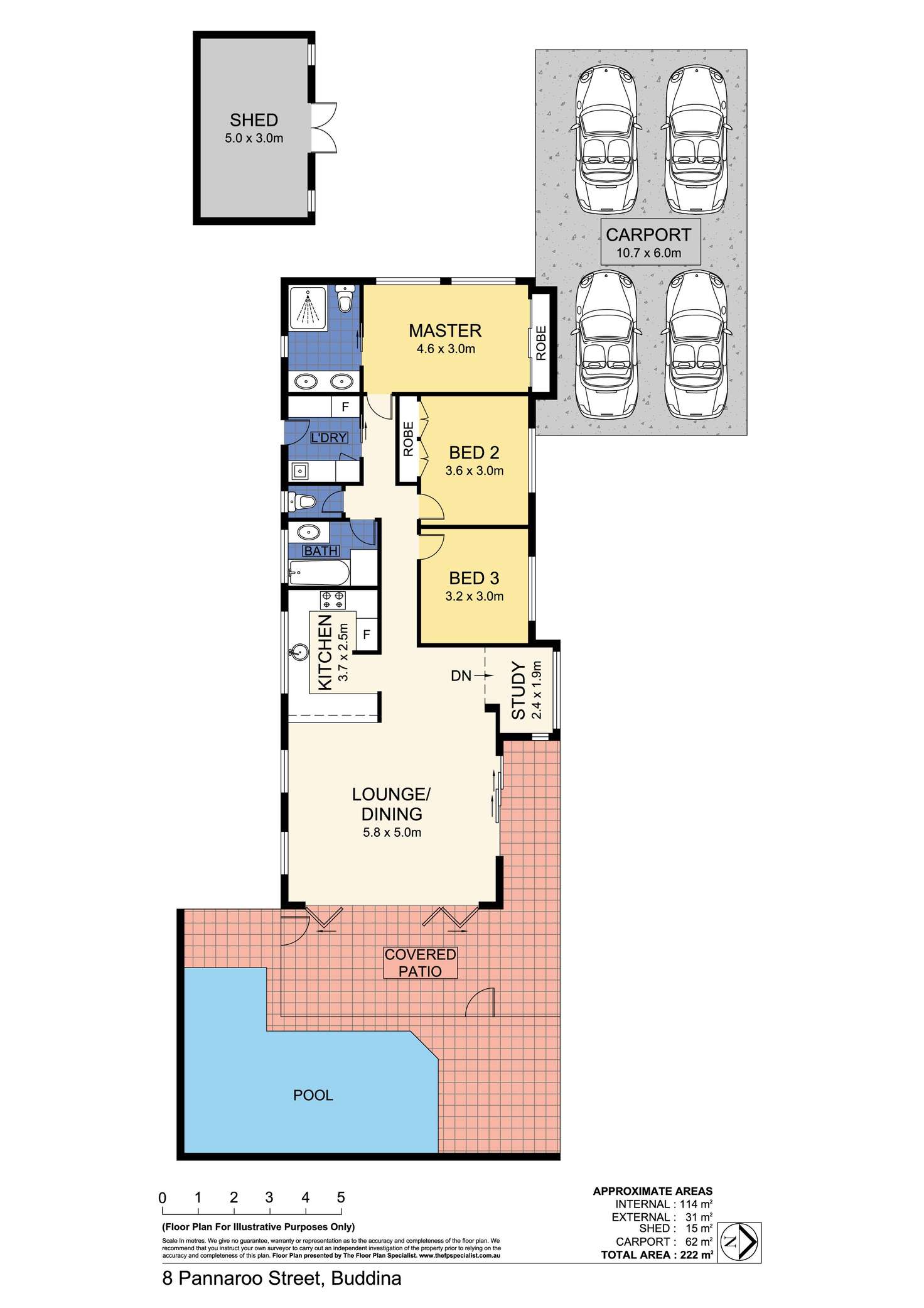 Floorplan of Homely house listing, 8 Pannaroo Street, Buddina QLD 4575