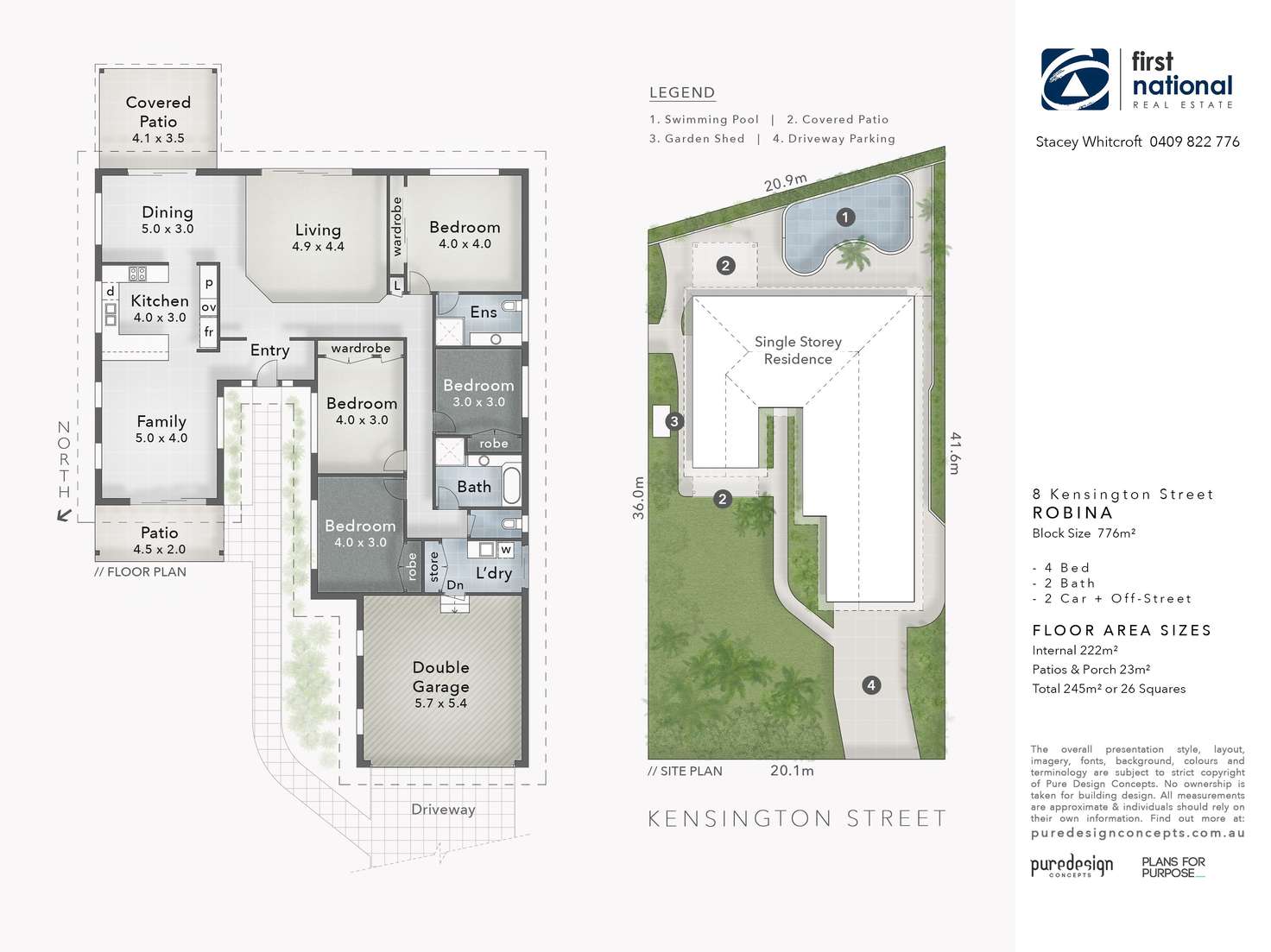 Floorplan of Homely house listing, 8 Kensington Street, Robina QLD 4226