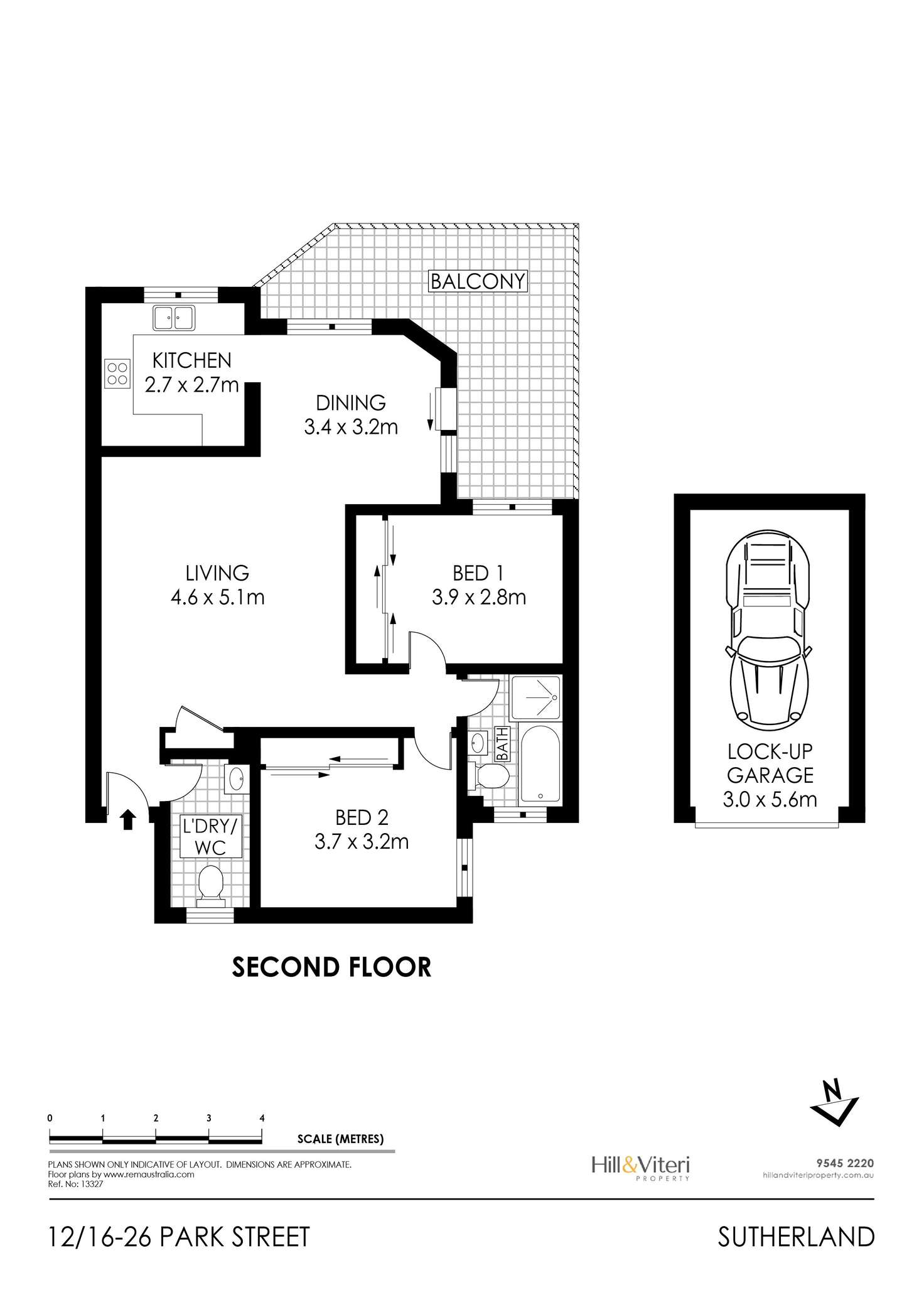 Floorplan of Homely apartment listing, 12/16-26 Park Street, Sutherland NSW 2232