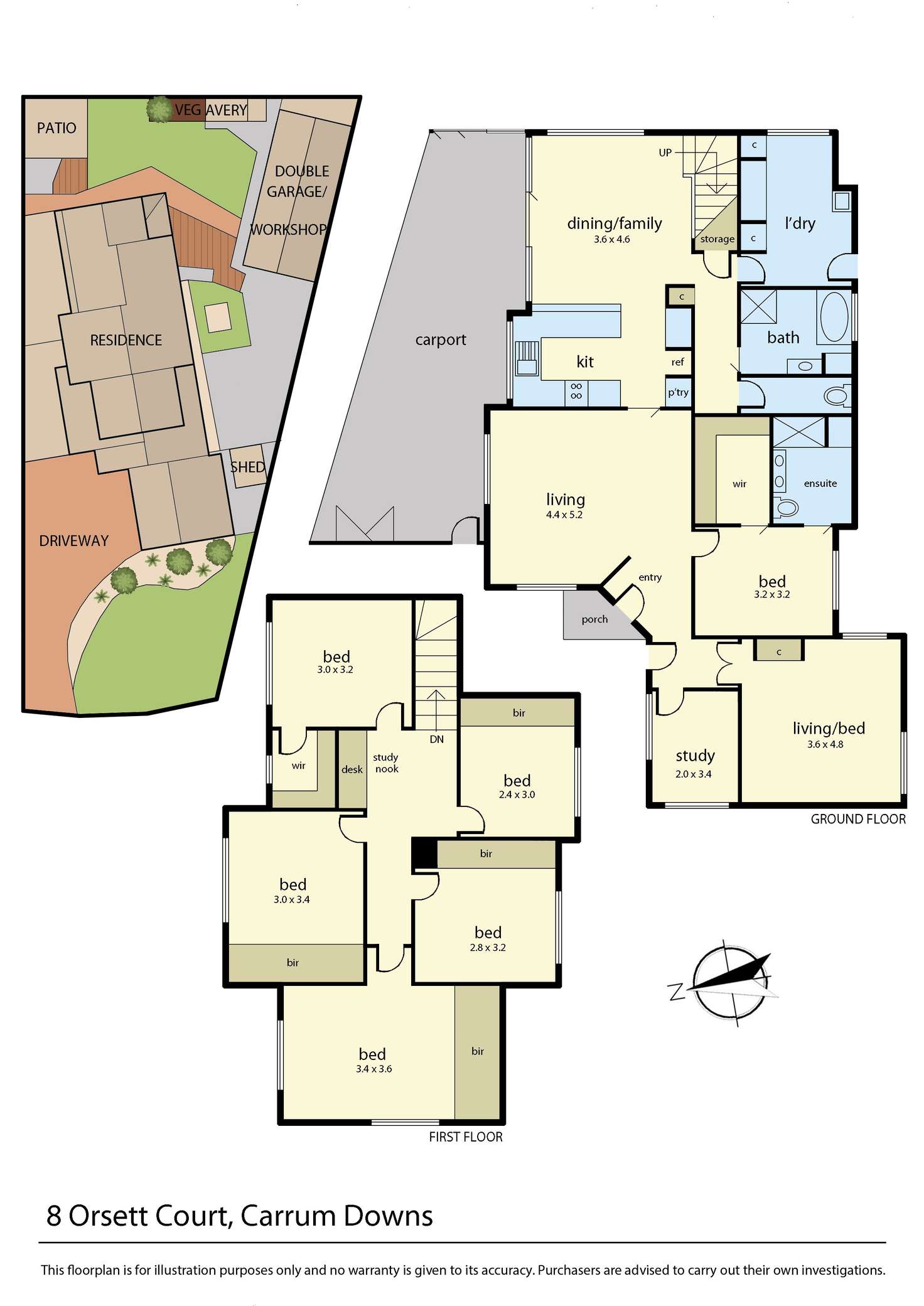 Floorplan of Homely house listing, 8 Orsett Crt, Carrum Downs VIC 3201