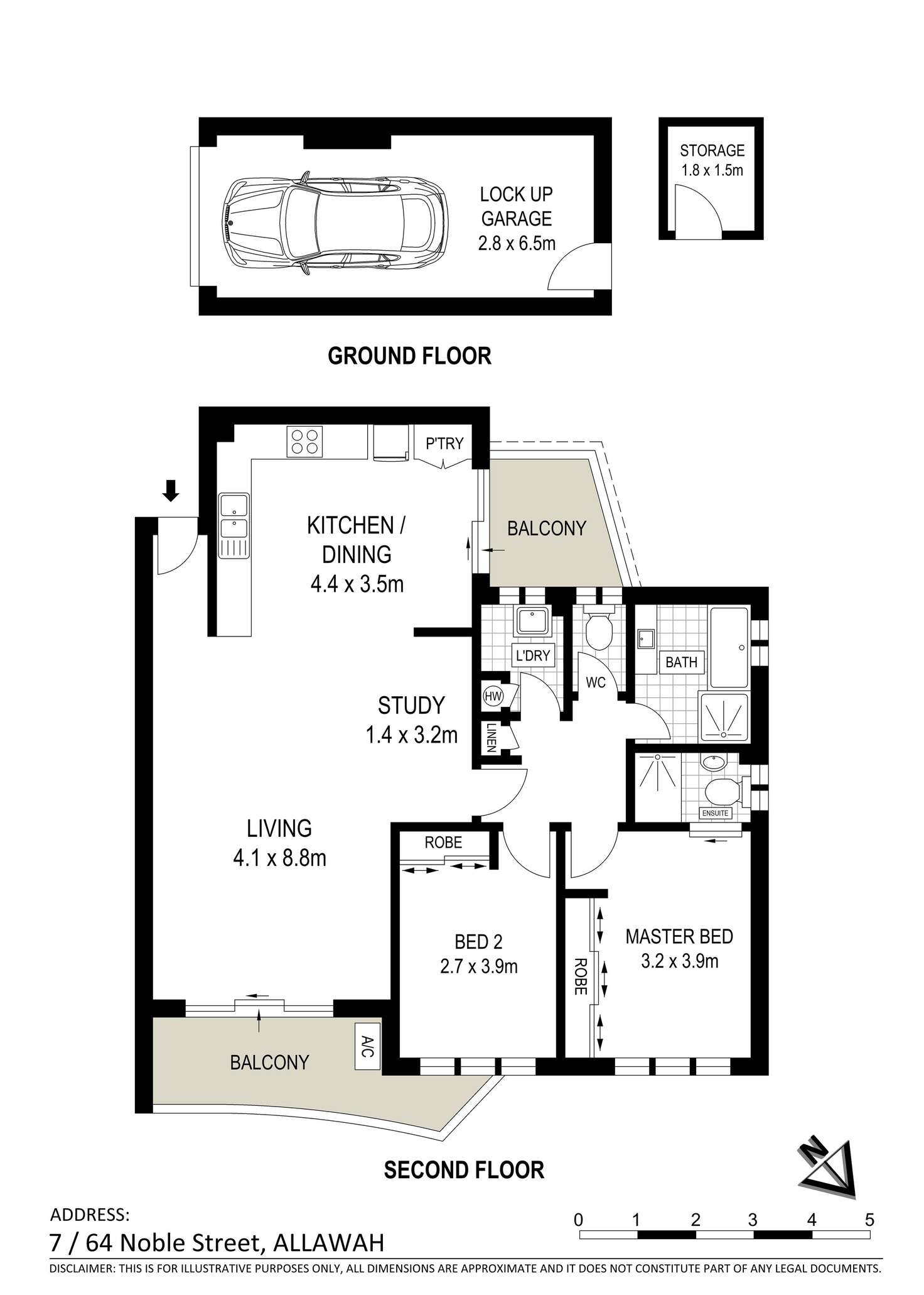 Floorplan of Homely apartment listing, 7/64 Noble Street, Allawah NSW 2218