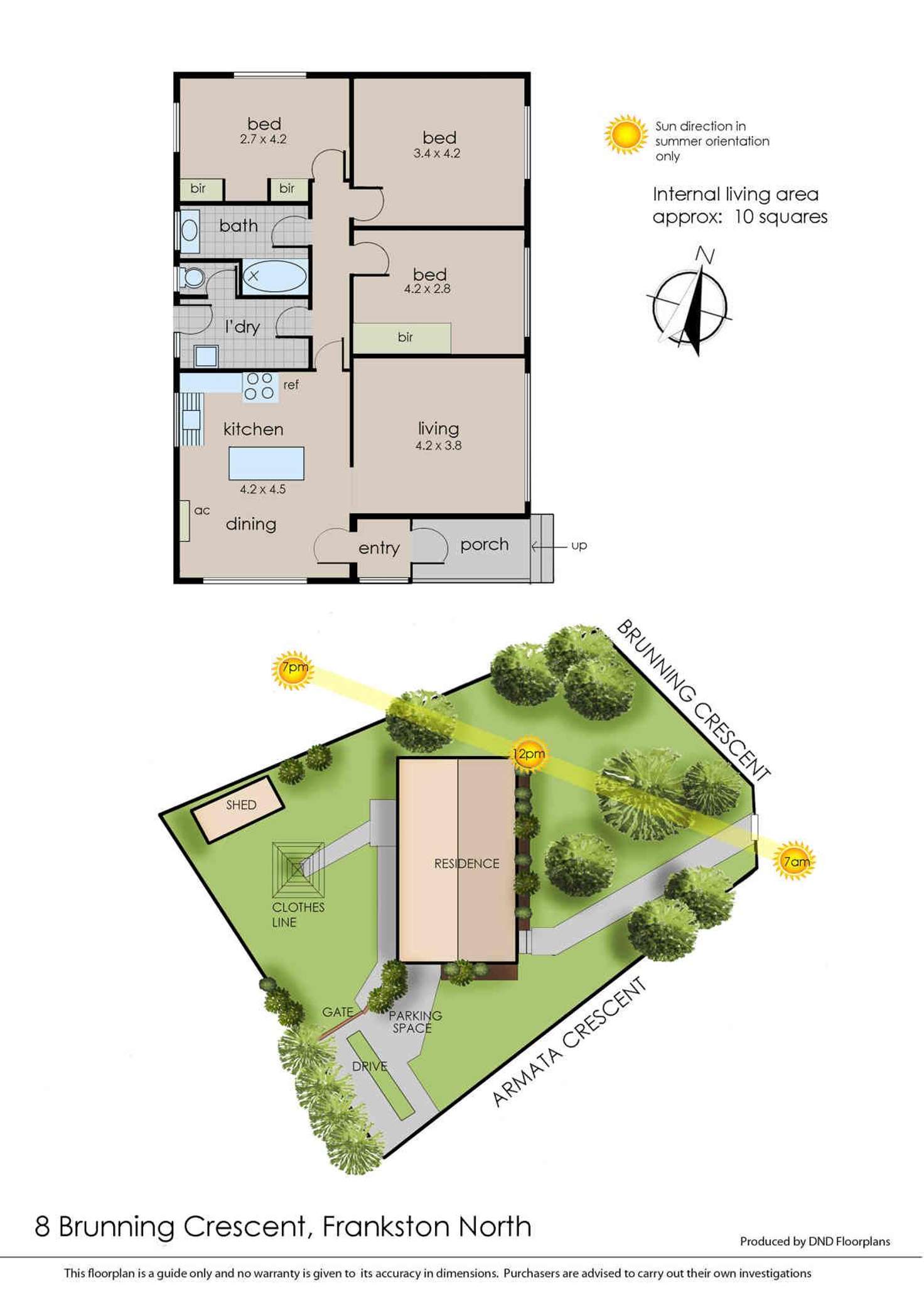 Floorplan of Homely house listing, 8 Brunning Crescent, Frankston North VIC 3200