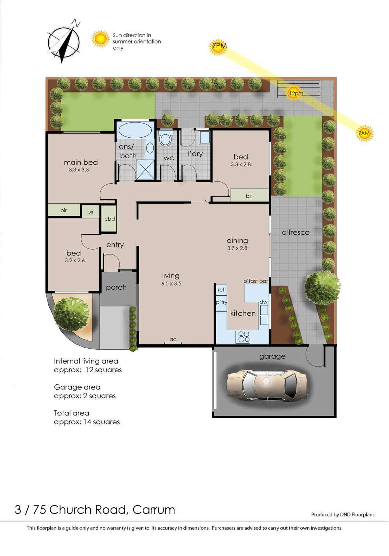 Floorplan of Homely unit listing, 3/75 Church Road, Carrum VIC 3197