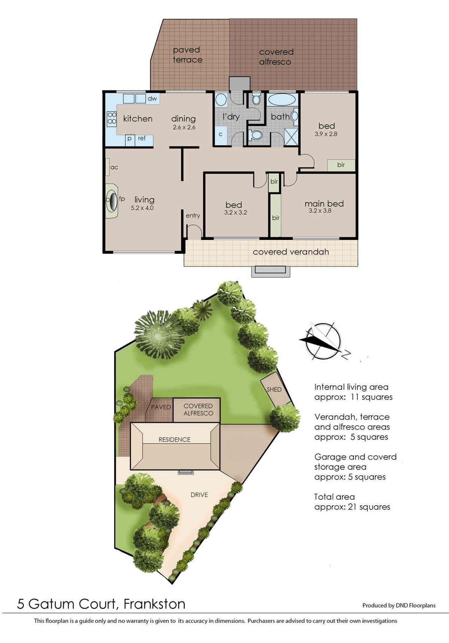 Floorplan of Homely house listing, 5 Gatum Court, Frankston VIC 3199