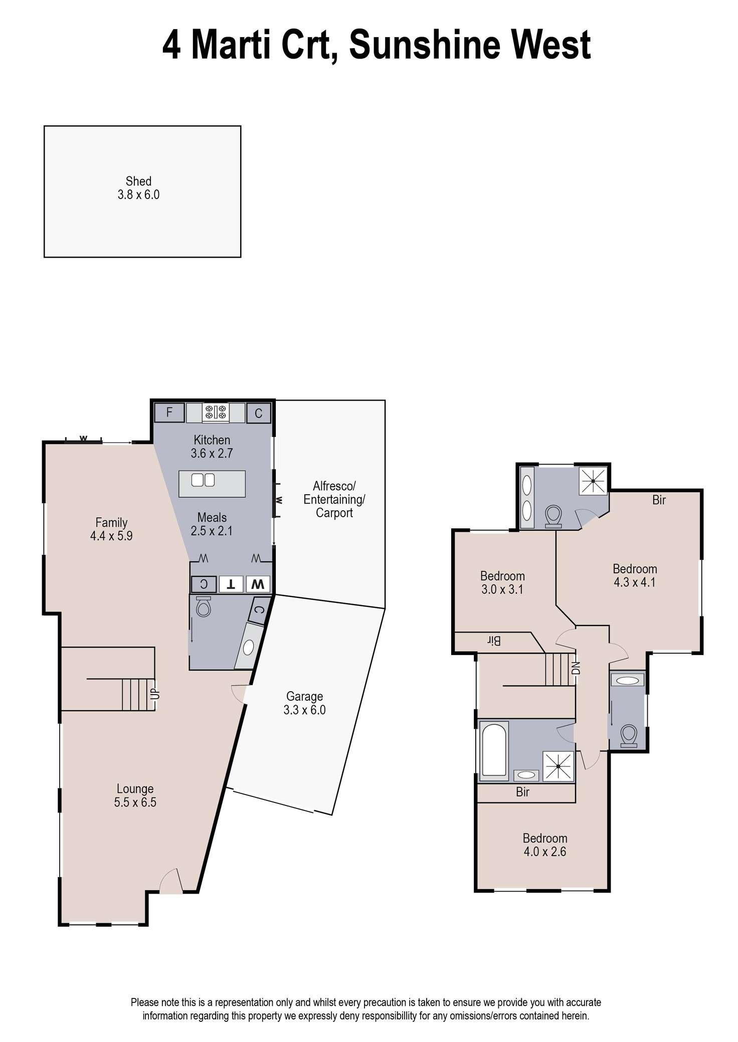 Floorplan of Homely townhouse listing, 4 Marti Court, Sunshine West VIC 3020