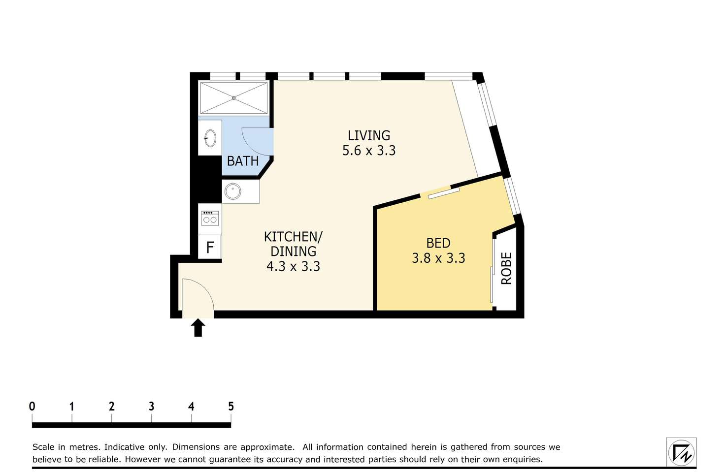 Floorplan of Homely unit listing, 61/293 North Quay, Brisbane City QLD 4000