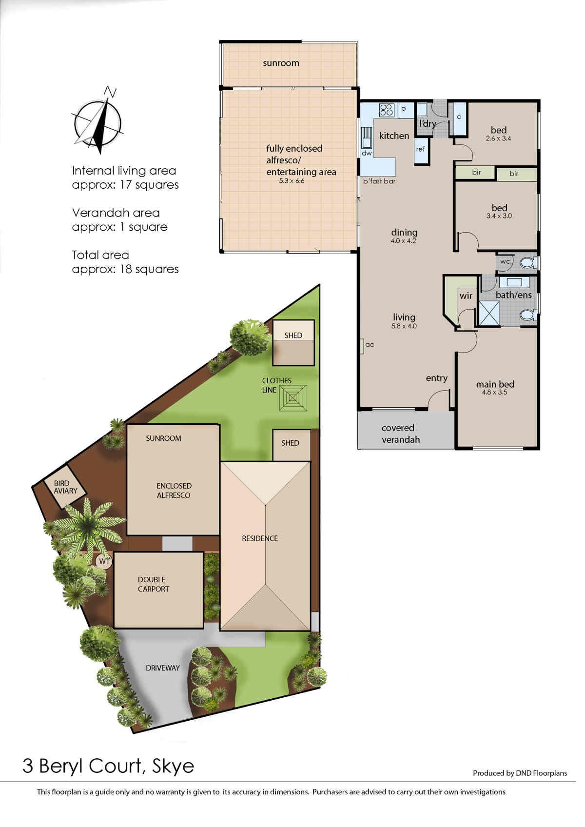 Floorplan of Homely house listing, 3 Beryl Court, Skye VIC 3977