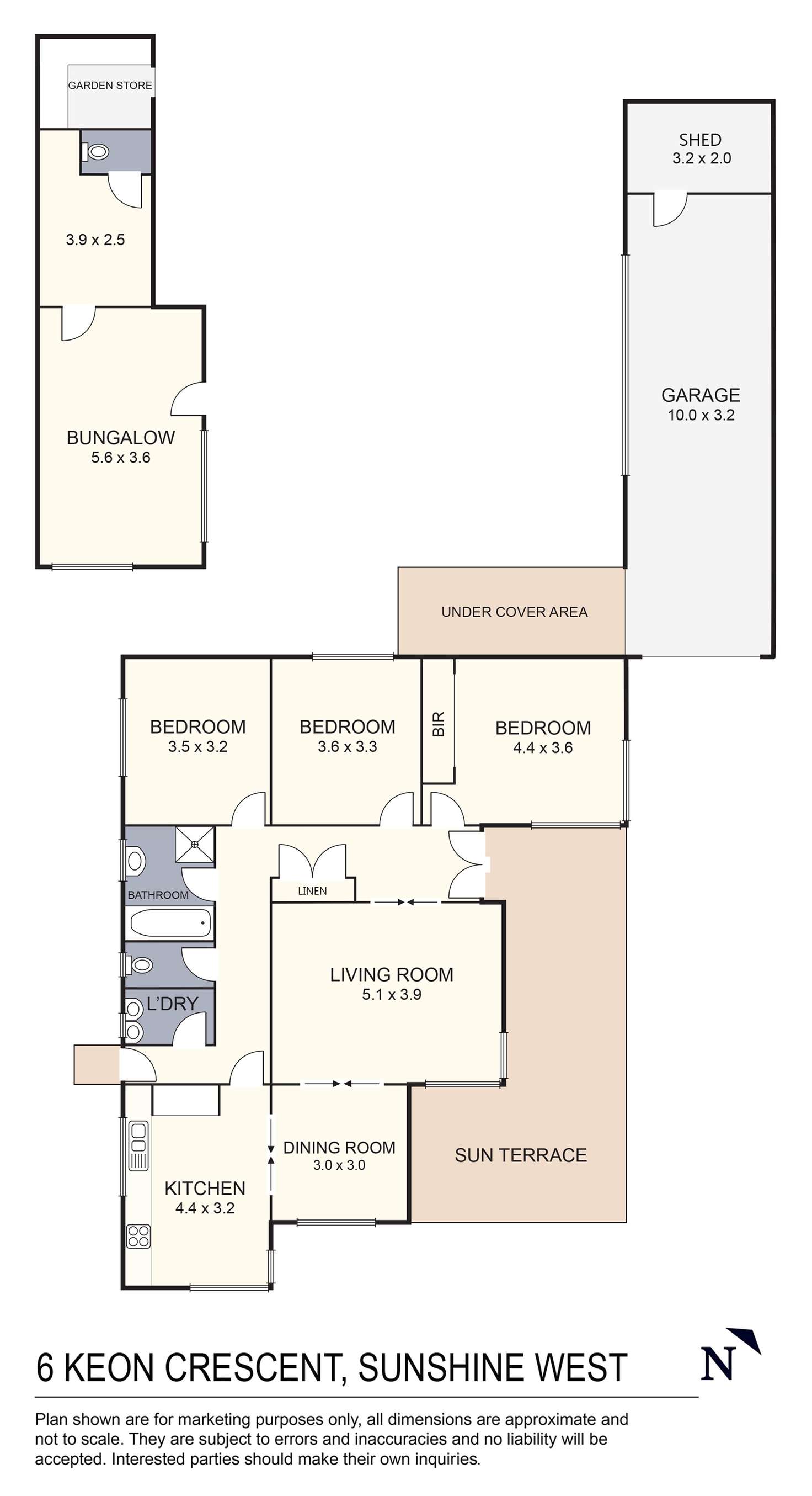 Floorplan of Homely house listing, 6 Keon Crescent, Sunshine West VIC 3020