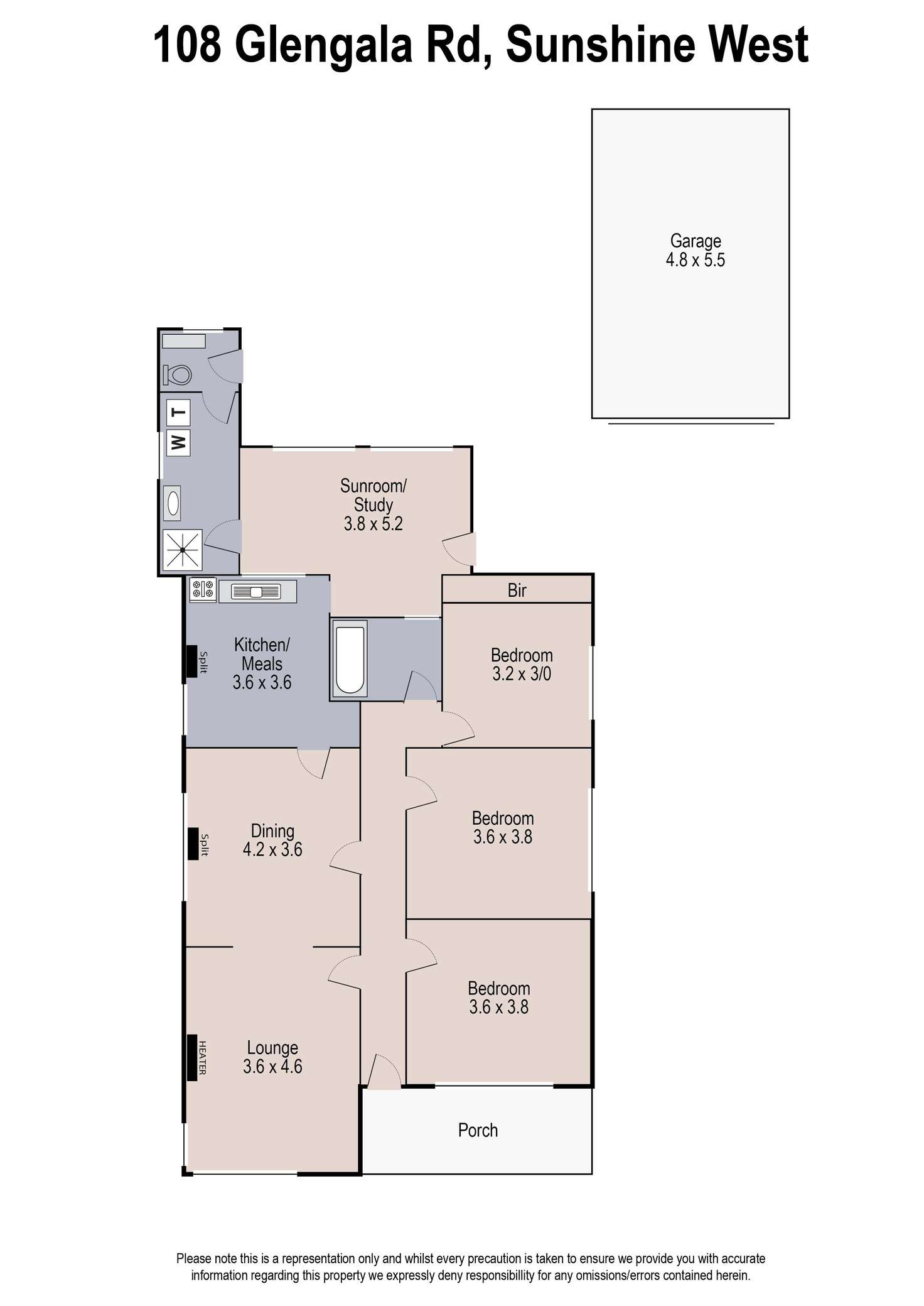 Floorplan of Homely house listing, 108 Glengala Road, Sunshine West VIC 3020